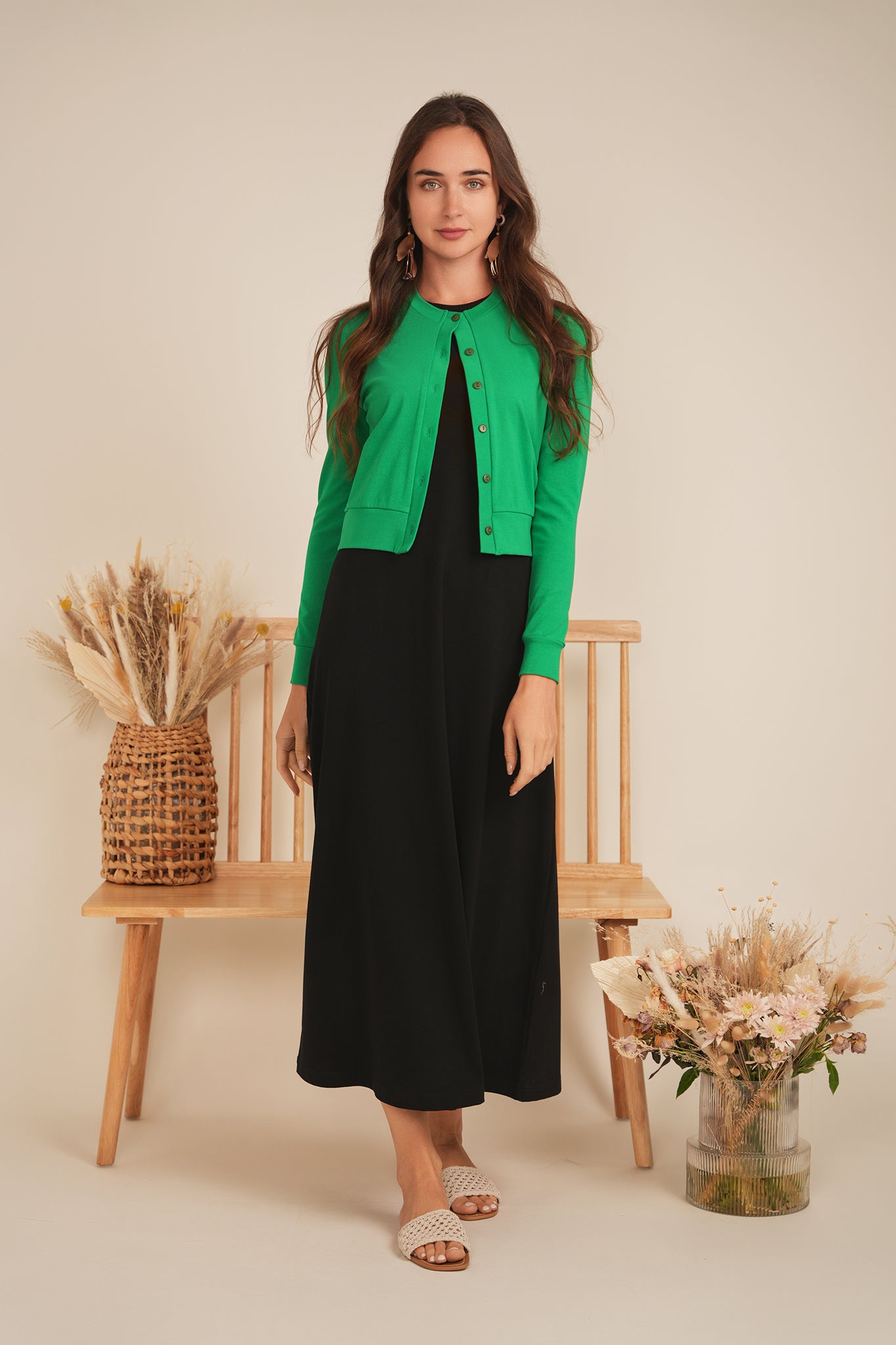 Cropped Ribbed Cardigan in by MiuMax