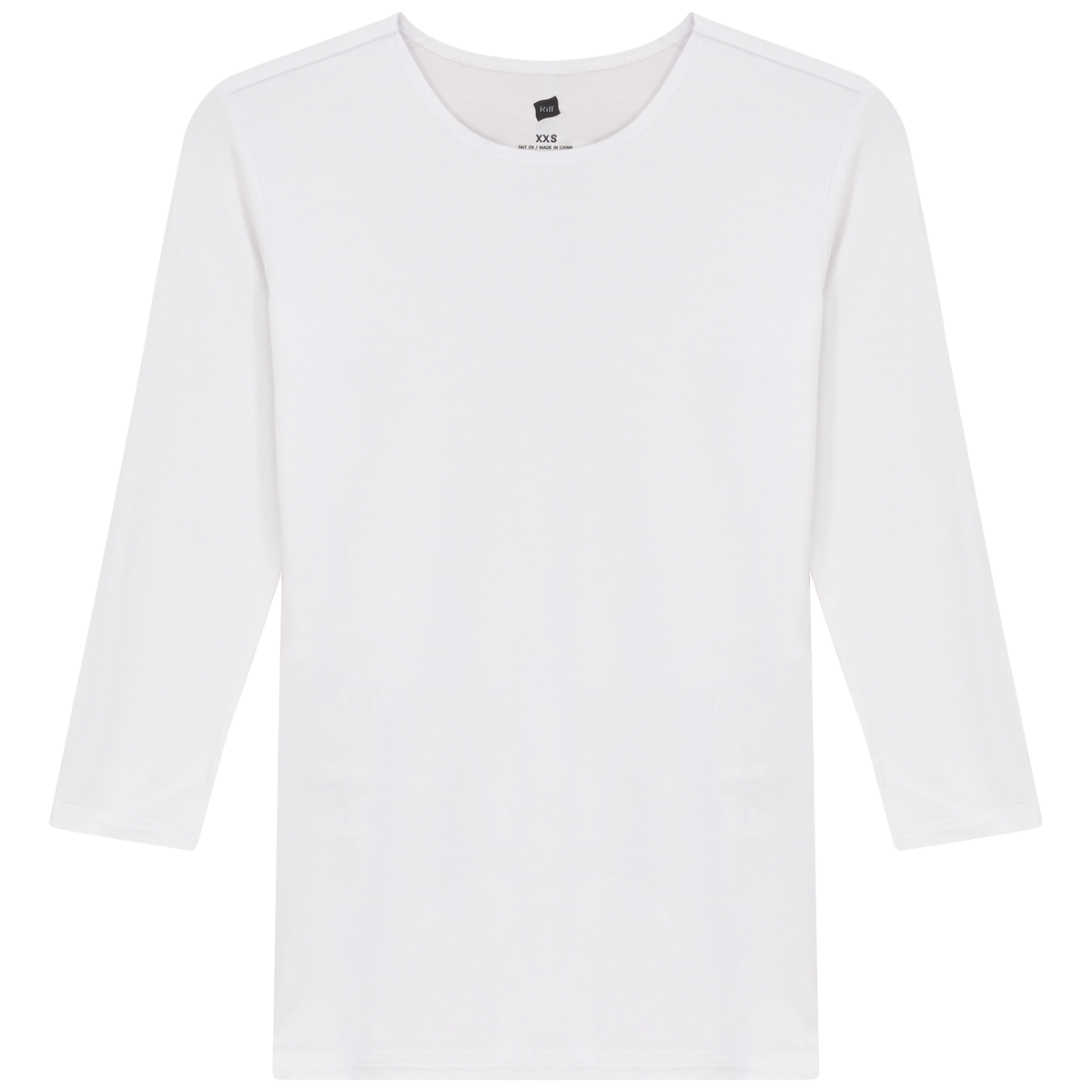 Modal 3/4 Sleeves Shell in White by Riff