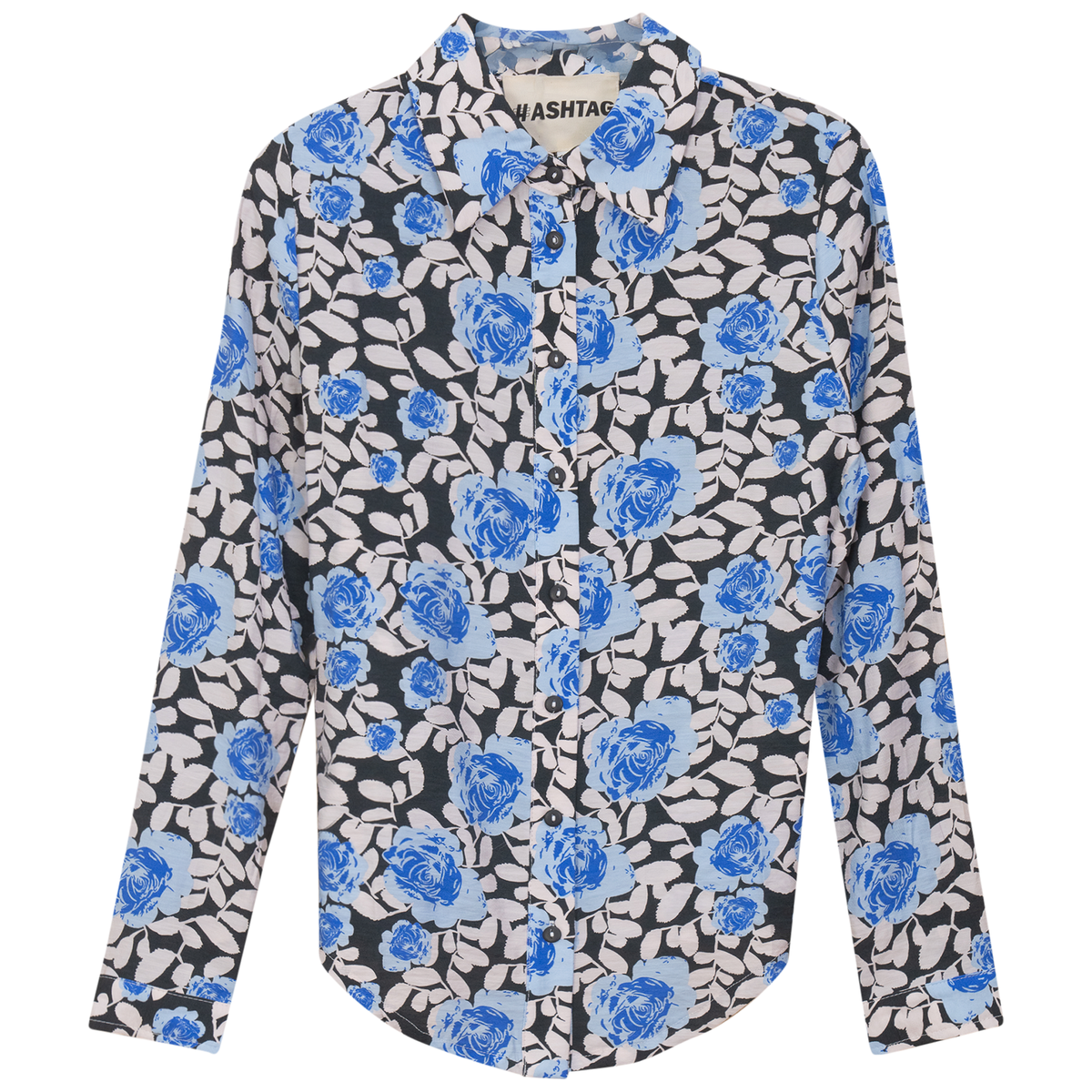 Floral Tie Blouse in Black Floral by Hashtag