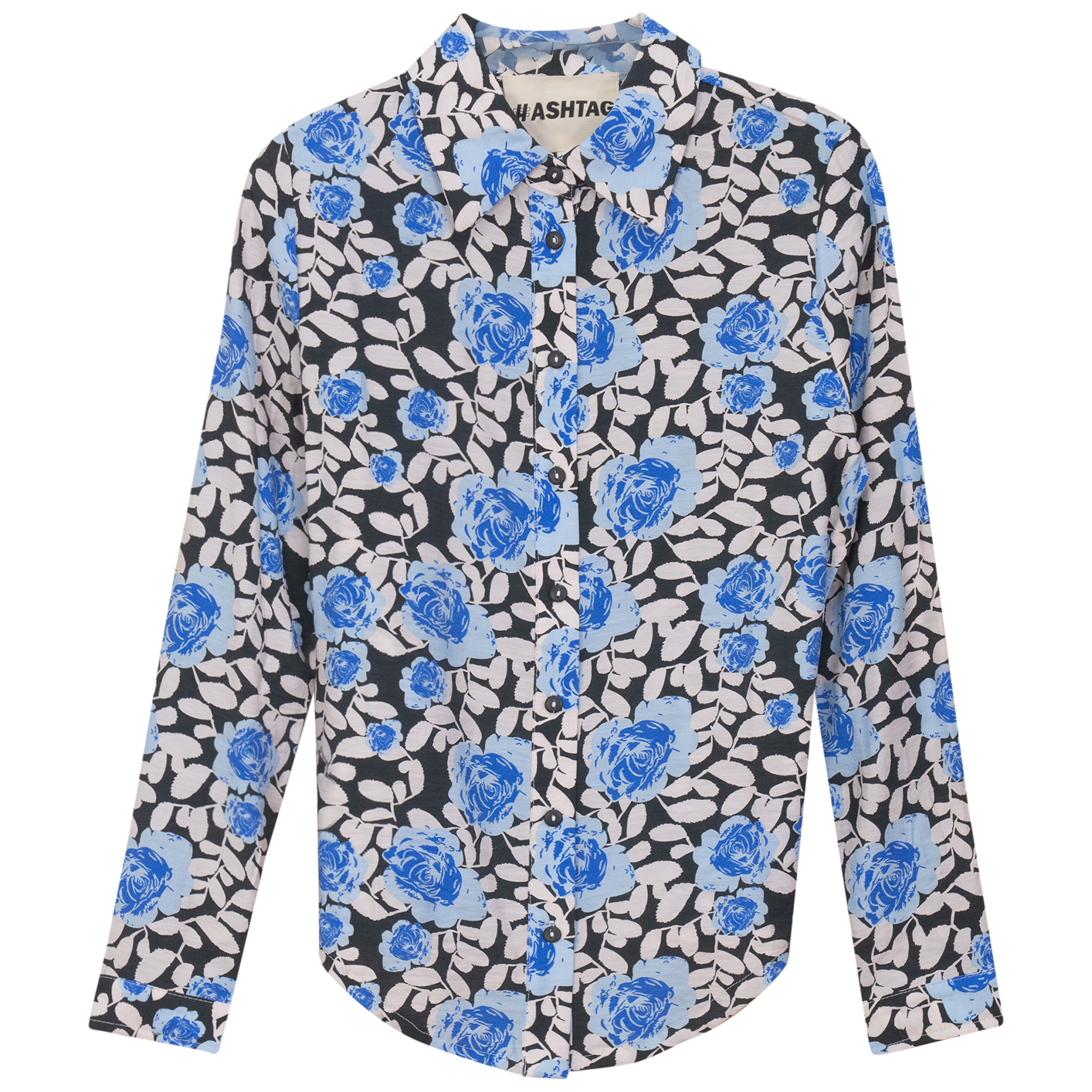 Floral Tie Blouse in Black Floral by Hashtag