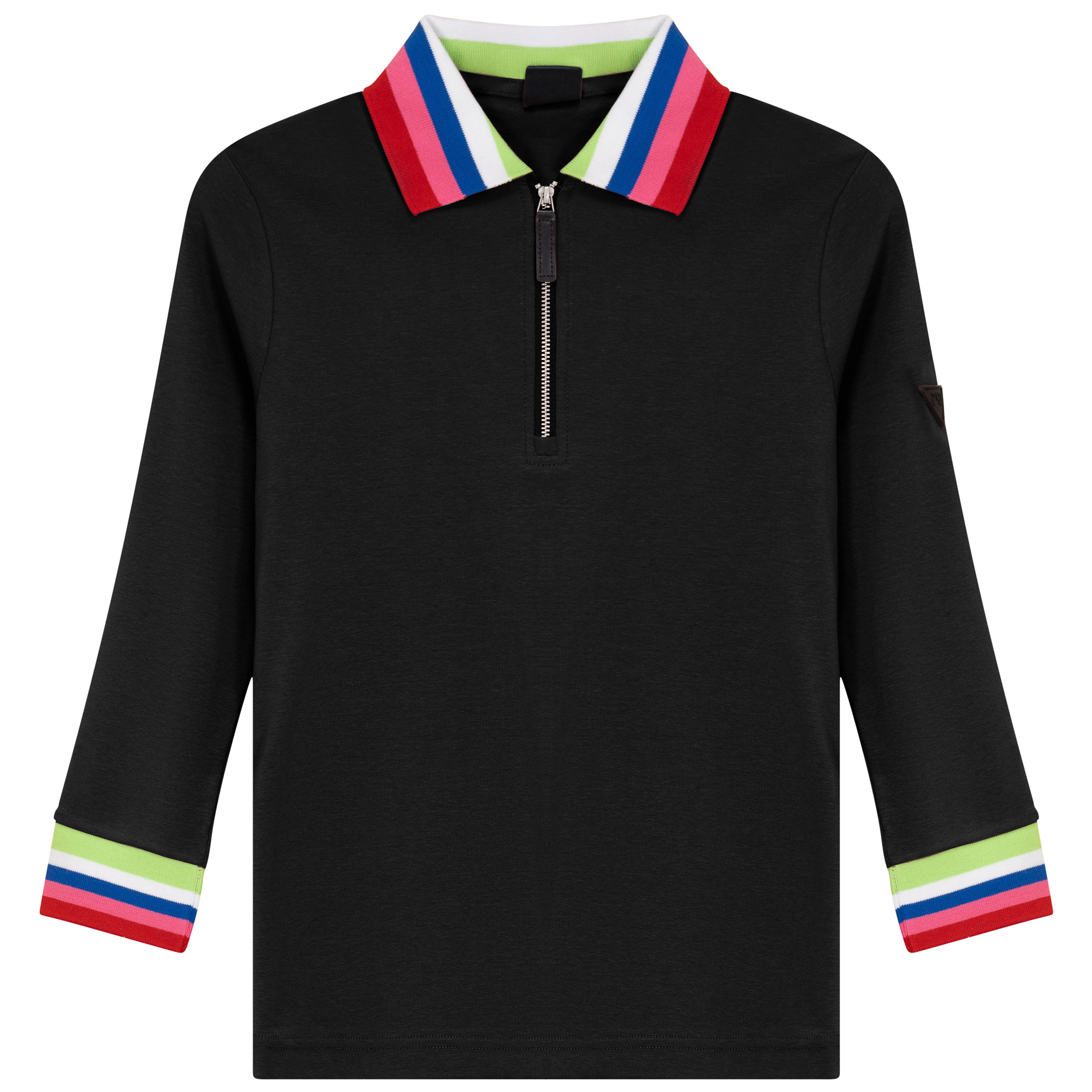 Rainbow Contrast Tee in Black by Spades