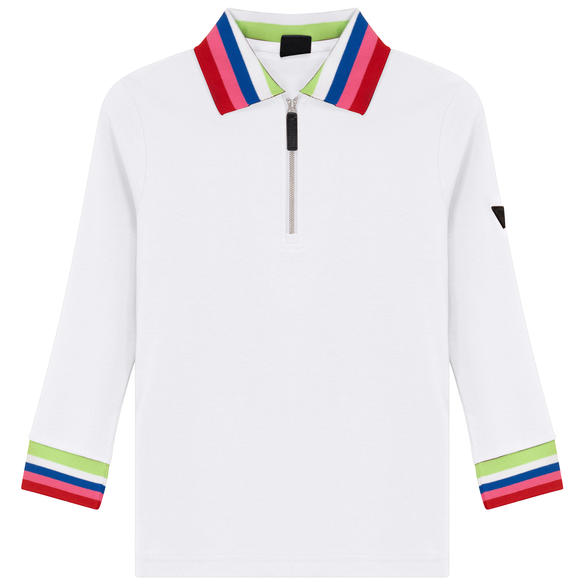 Rainbow Contrast Tee in White by Spades