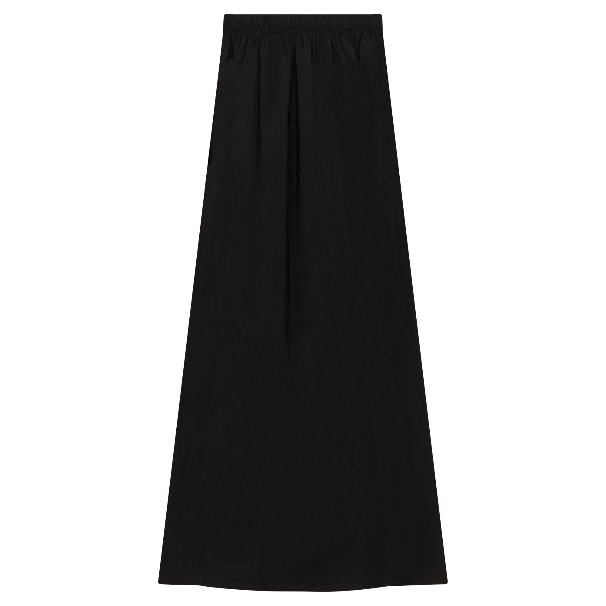 Copper Tencel Maxi Skirt in Black by Versatile