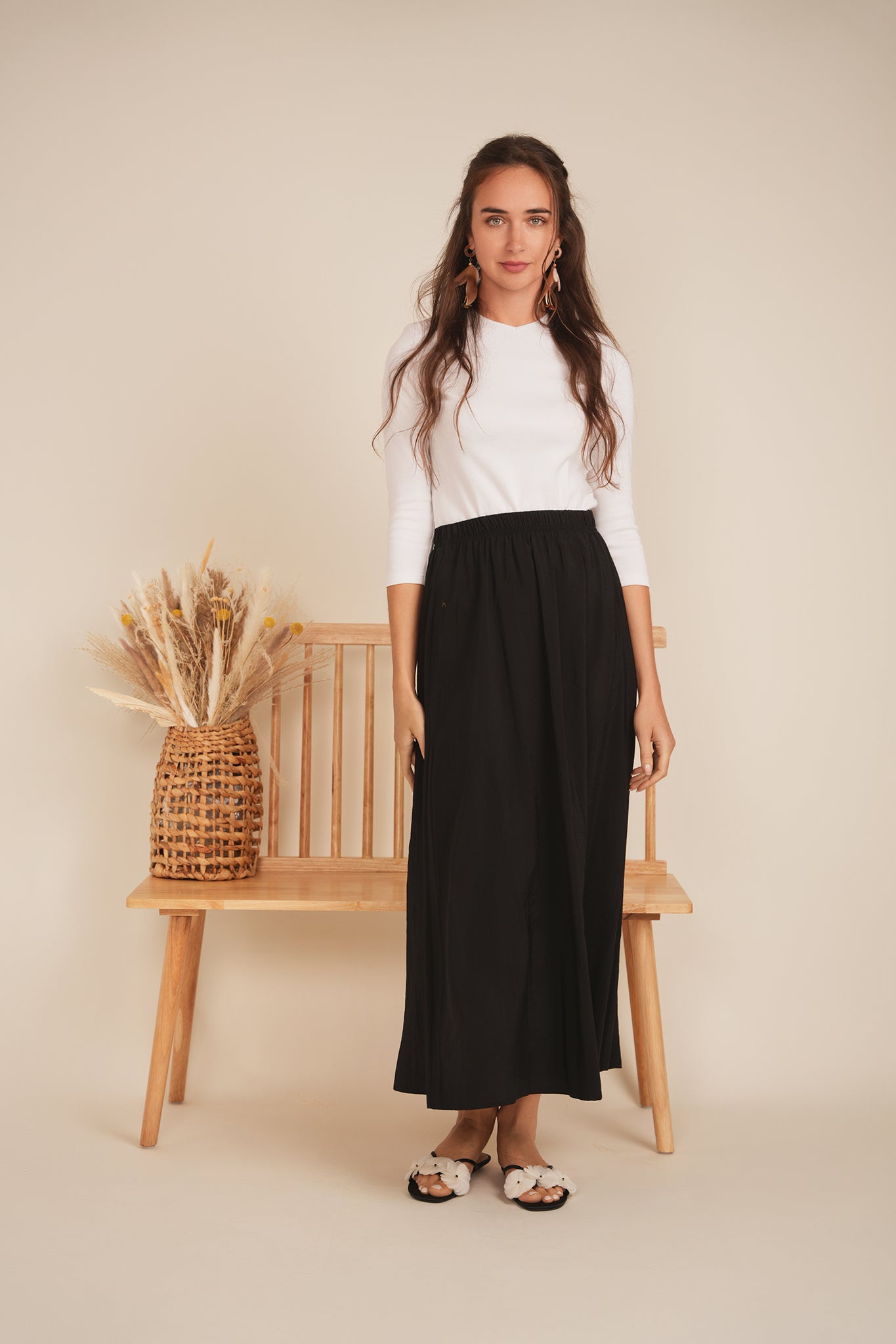 Copper Tencel Maxi Skirt in by Versatile