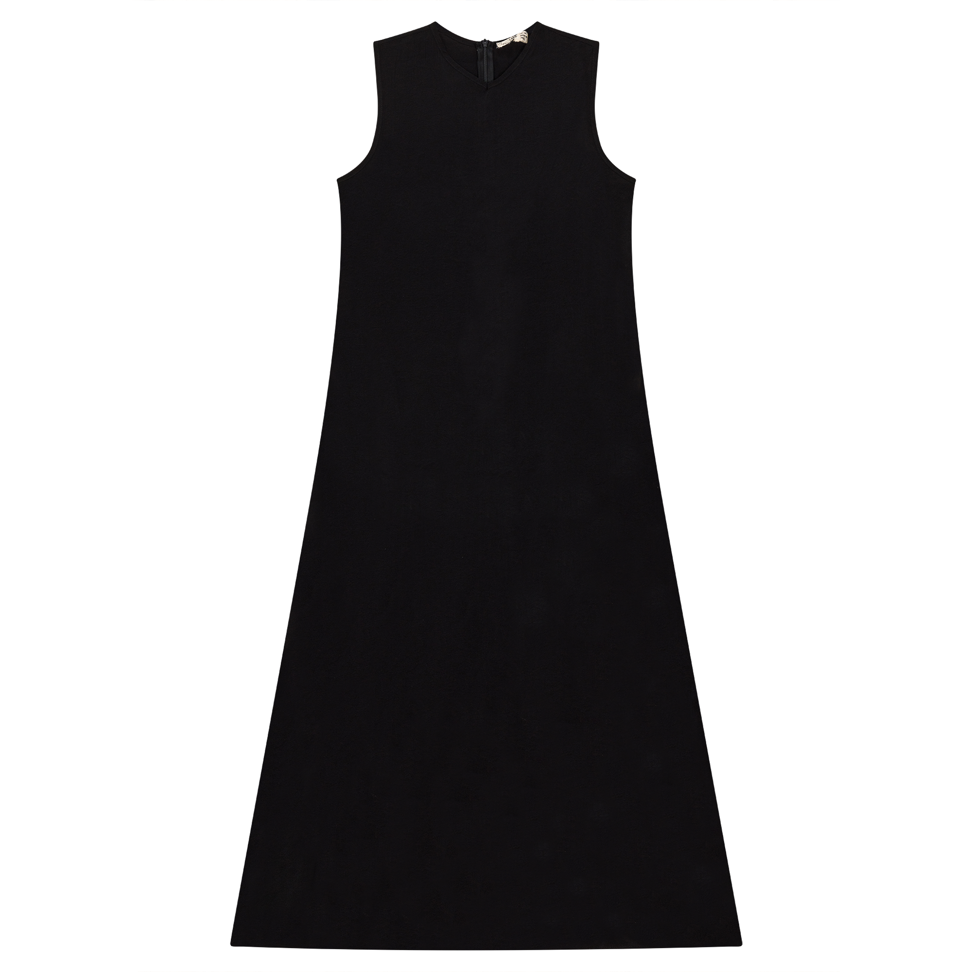 Copper Tencel Maxi Jumper in Black by Versatile