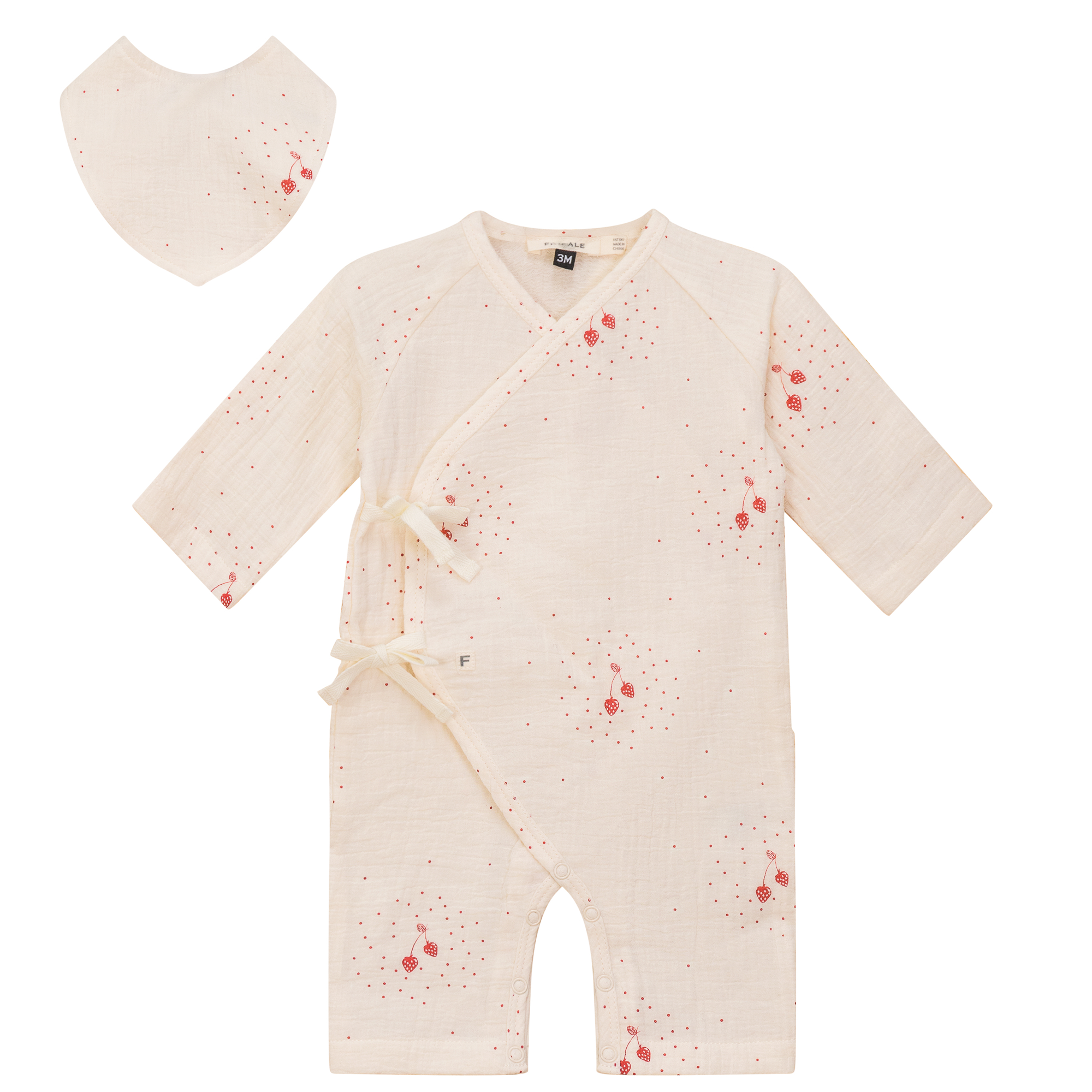 Wrap Muslin Onesie in Off White by Fragile