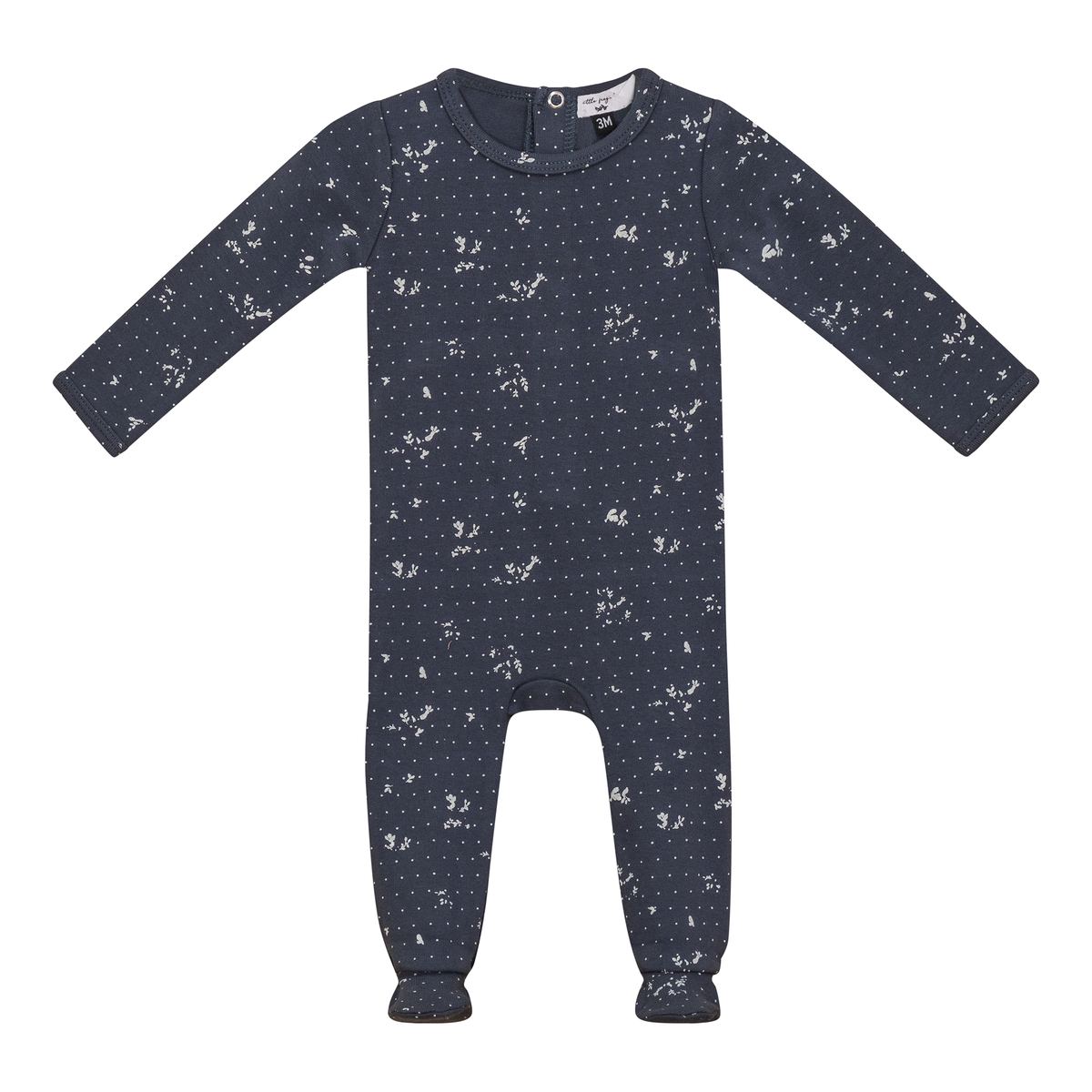 Printed Rib Onesie in Light Ink 3 Months by Little Fragile