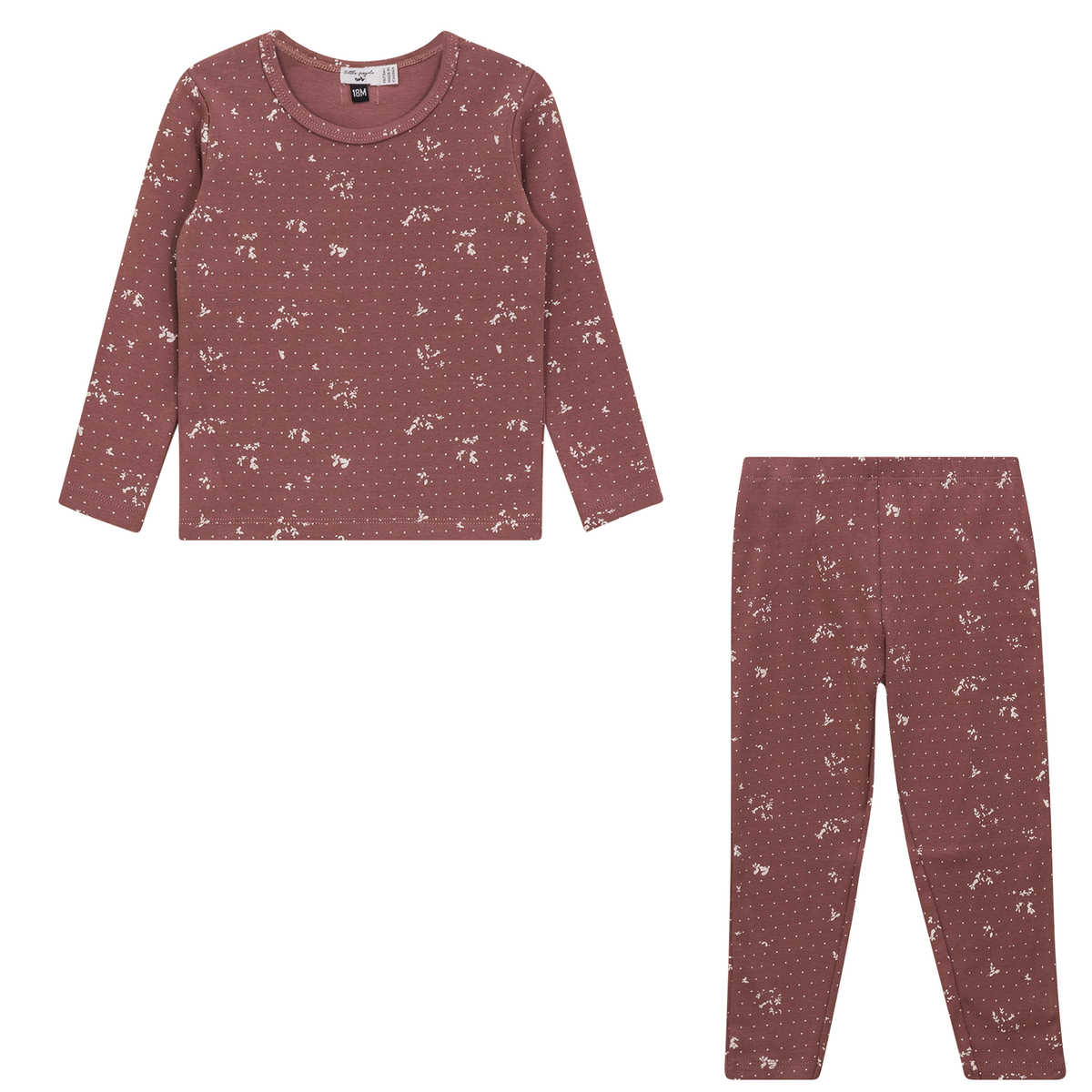 Printed Rib 2Pc Set in Rosette by Little Fragile
