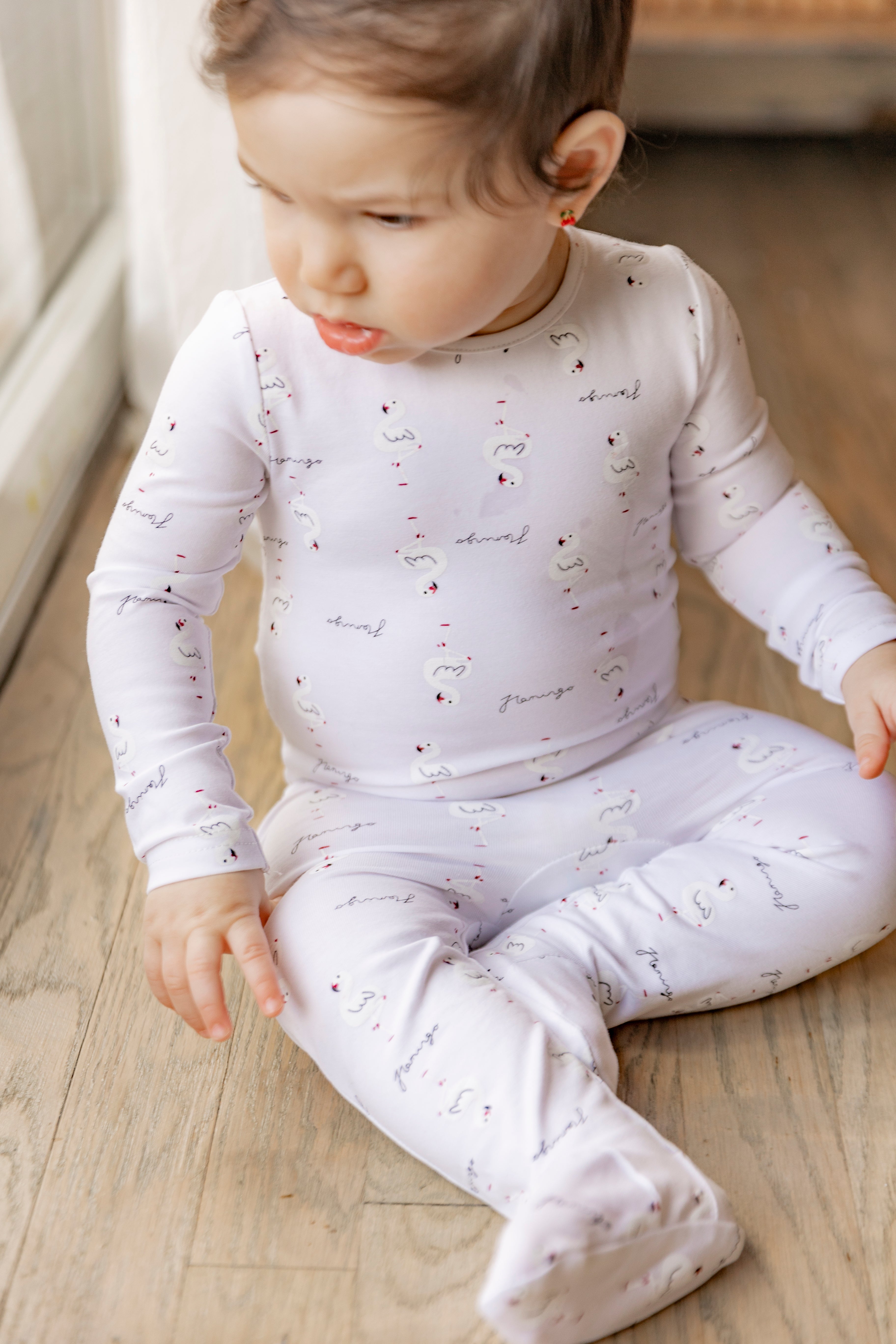 Flamingo Print Onesie in by So Loved