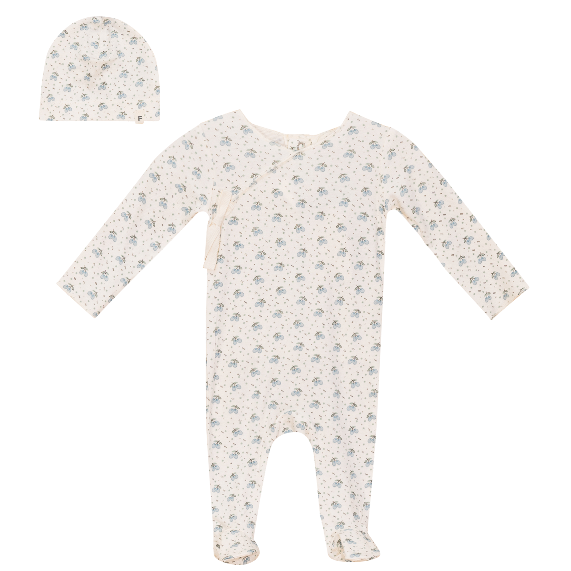 Fruit Print Onesie Set in Blue by Fragile
