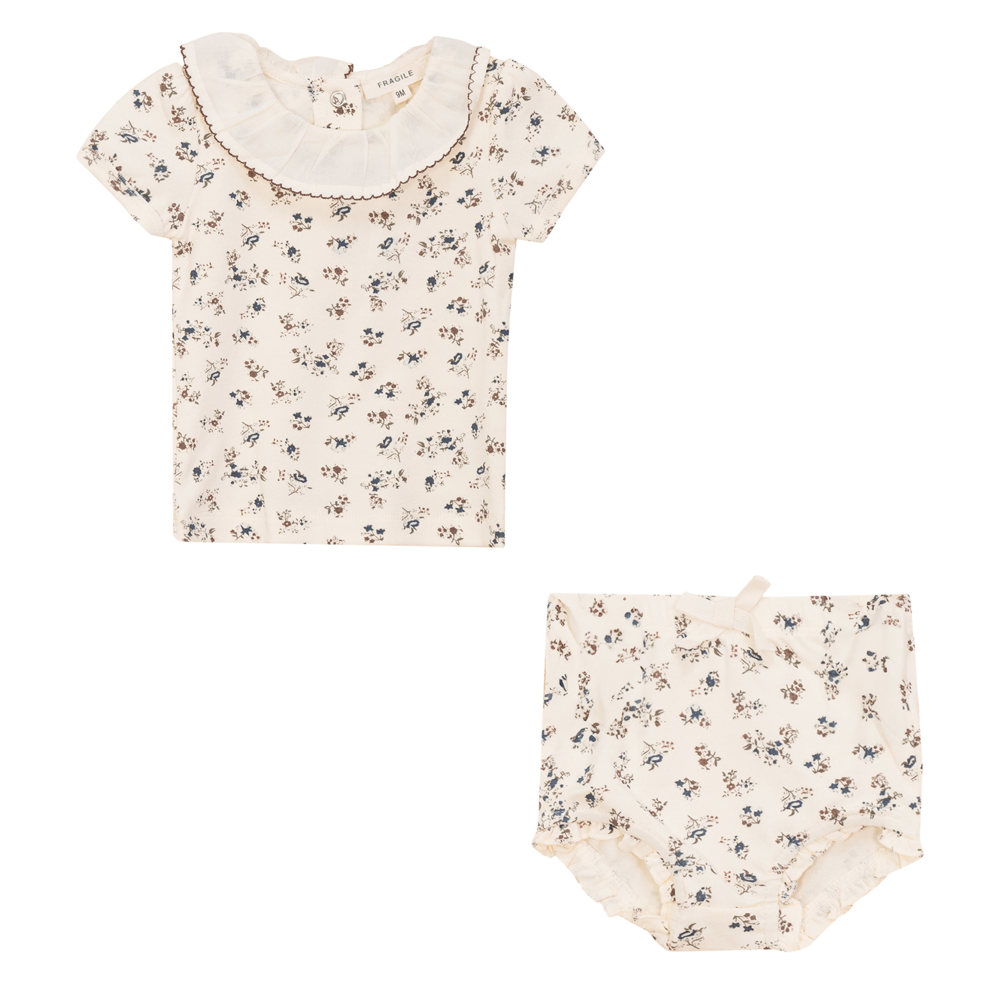 Printed 2Pc Set in Cream by Fragile