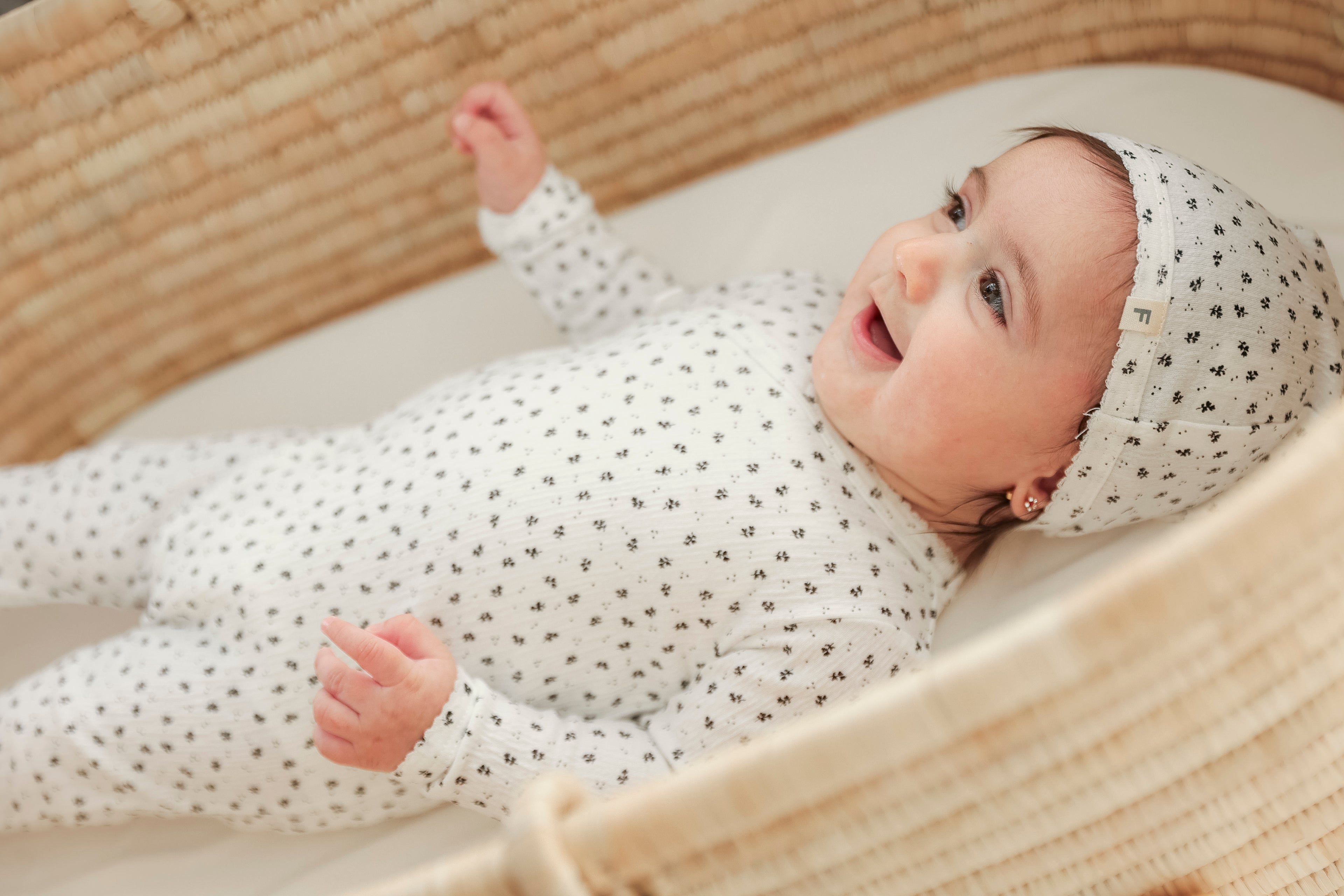 Crinkle Flower Print Onesie Set in by Fragile