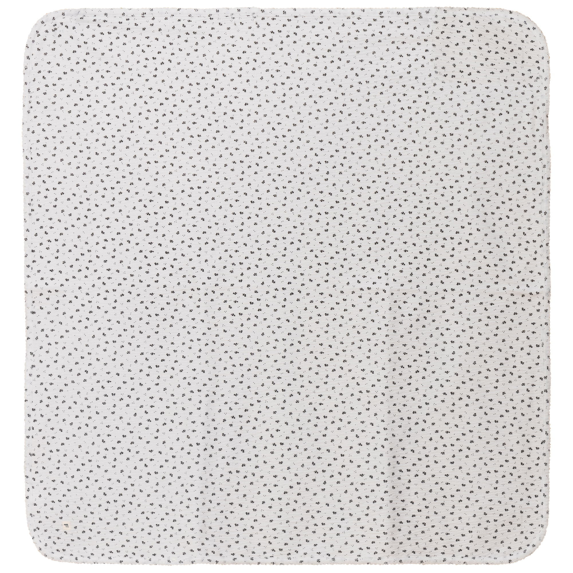 Crinkle Flower Print Blanket in White Black One Size by Fragile