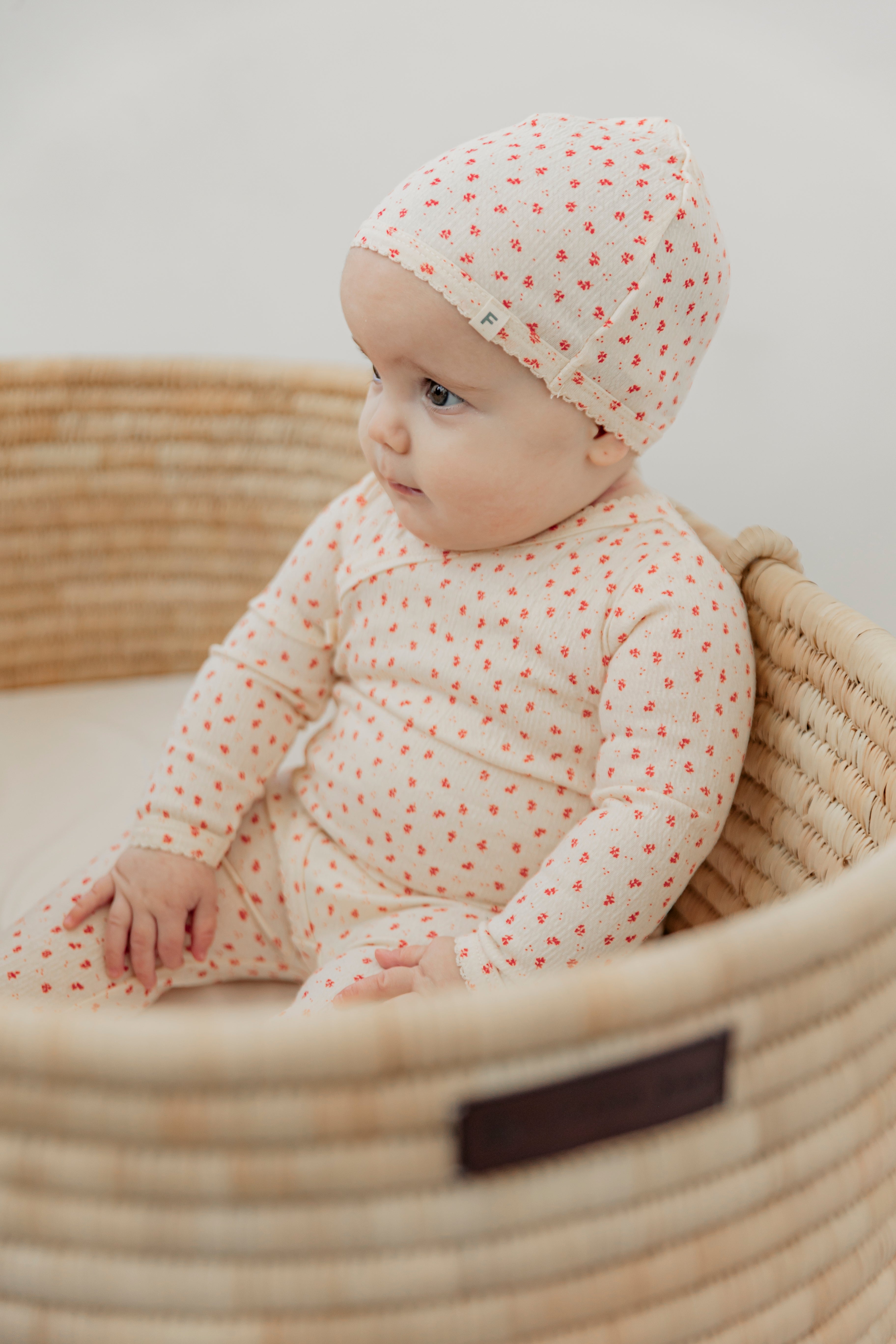 Crinkle Flower Print Onesie Set in by Fragile