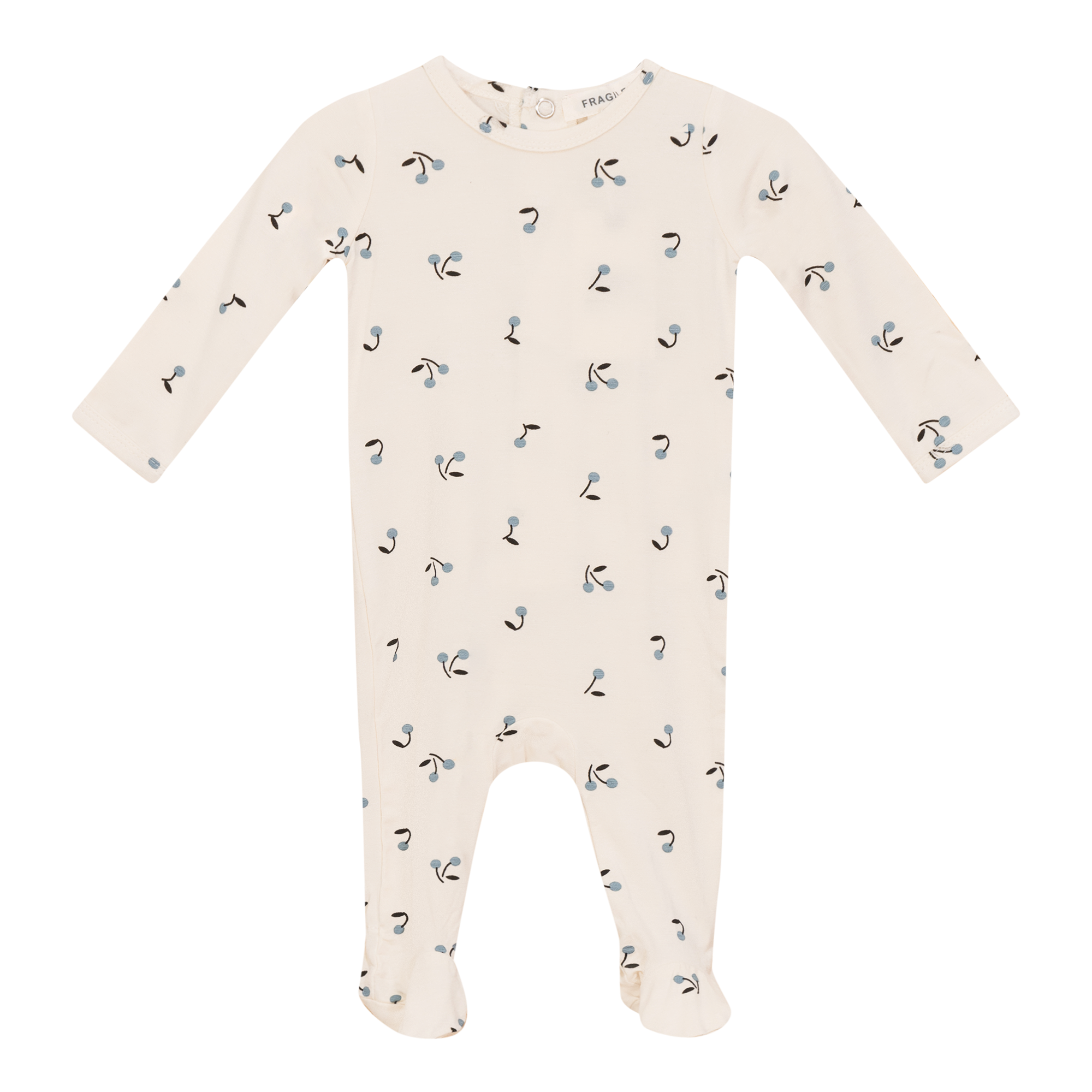 Cherry Print Onesie in Cream by Fragile