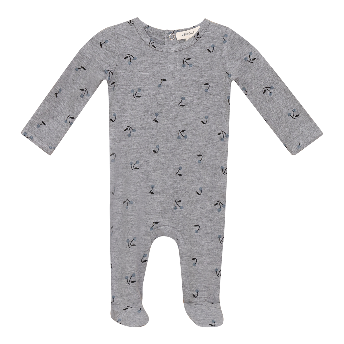 Cherry Print Onesie in Grey Mix by Fragile