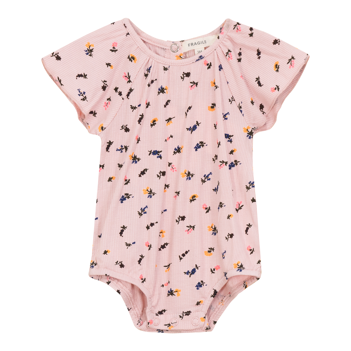 Multi Flower Print Romper in Pink by Fragile