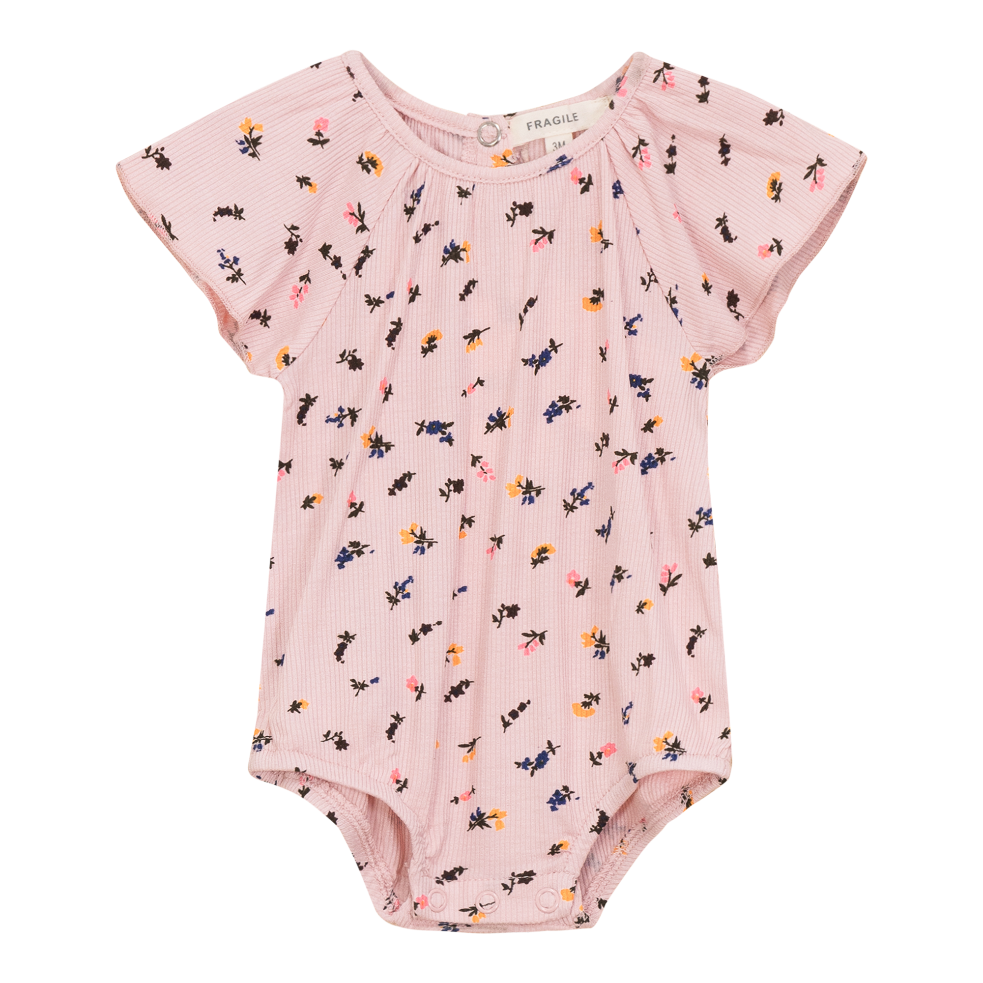 Multi Flower Print Romper in Pink by Fragile