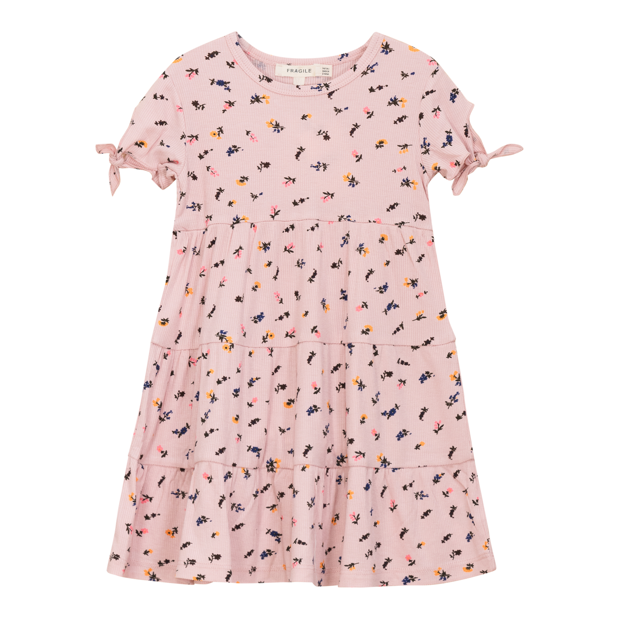 Multi Flower Print Dress in Pink by Fragile