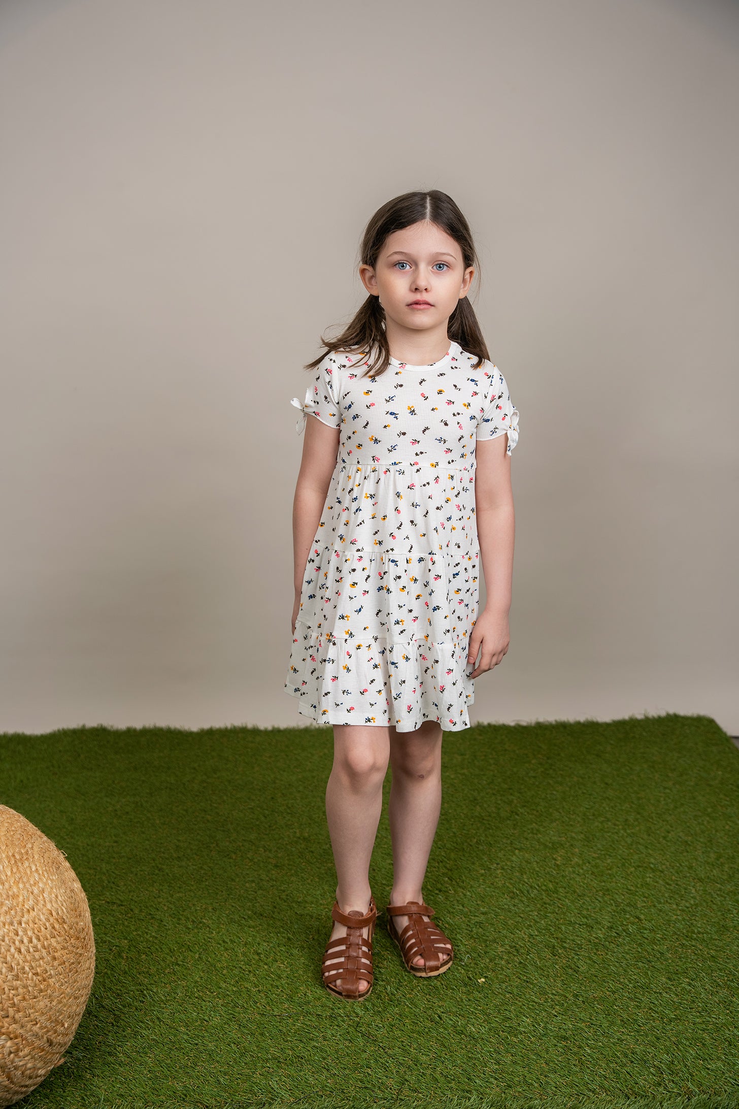 Multi Flower Print Dress in by Fragile