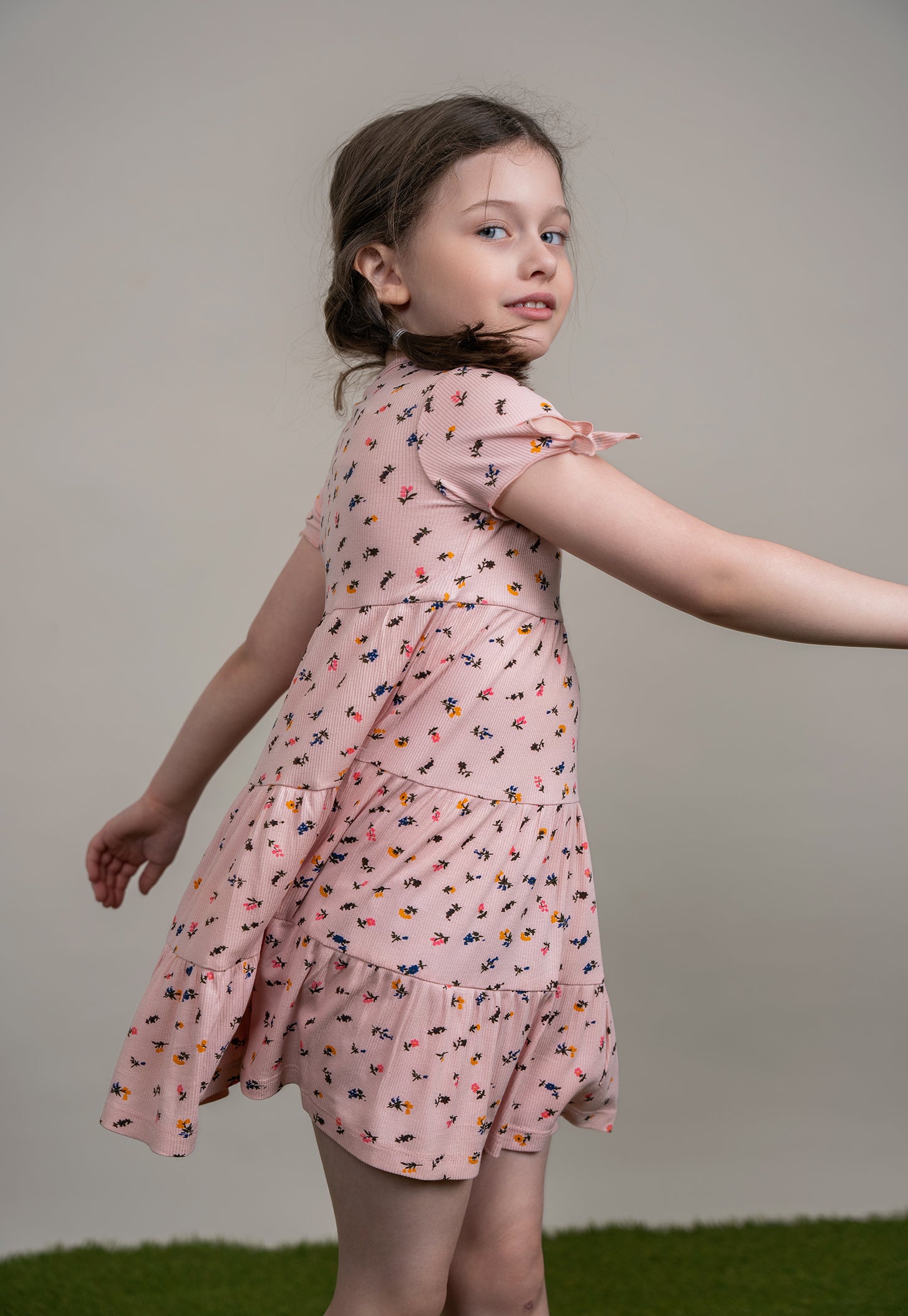 Multi Flower Print Dress in by Fragile