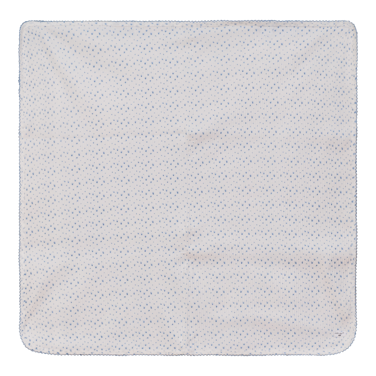 Flower and Dot Print Blanket in Blue Off White One Size by Little Fragile