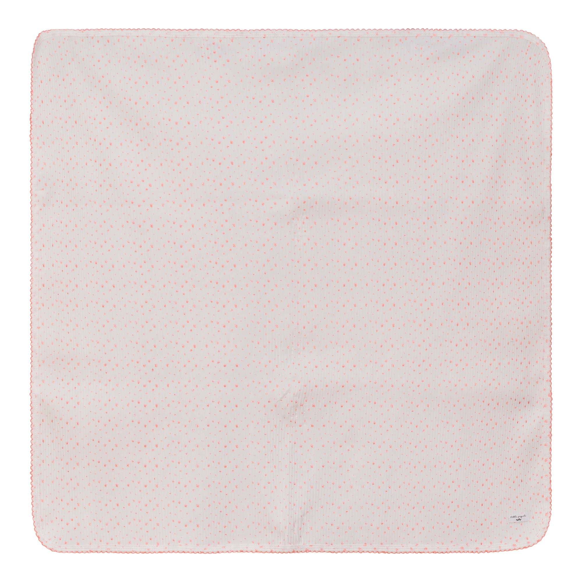 Flower and Dot Print Blanket in Pink Off White One Size by Little Fragile