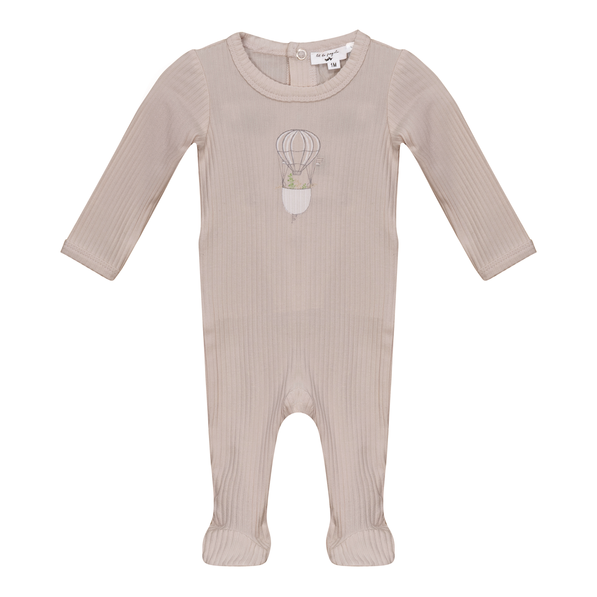 Air Balloon Print Onesie in Mushroom by Little Fragile