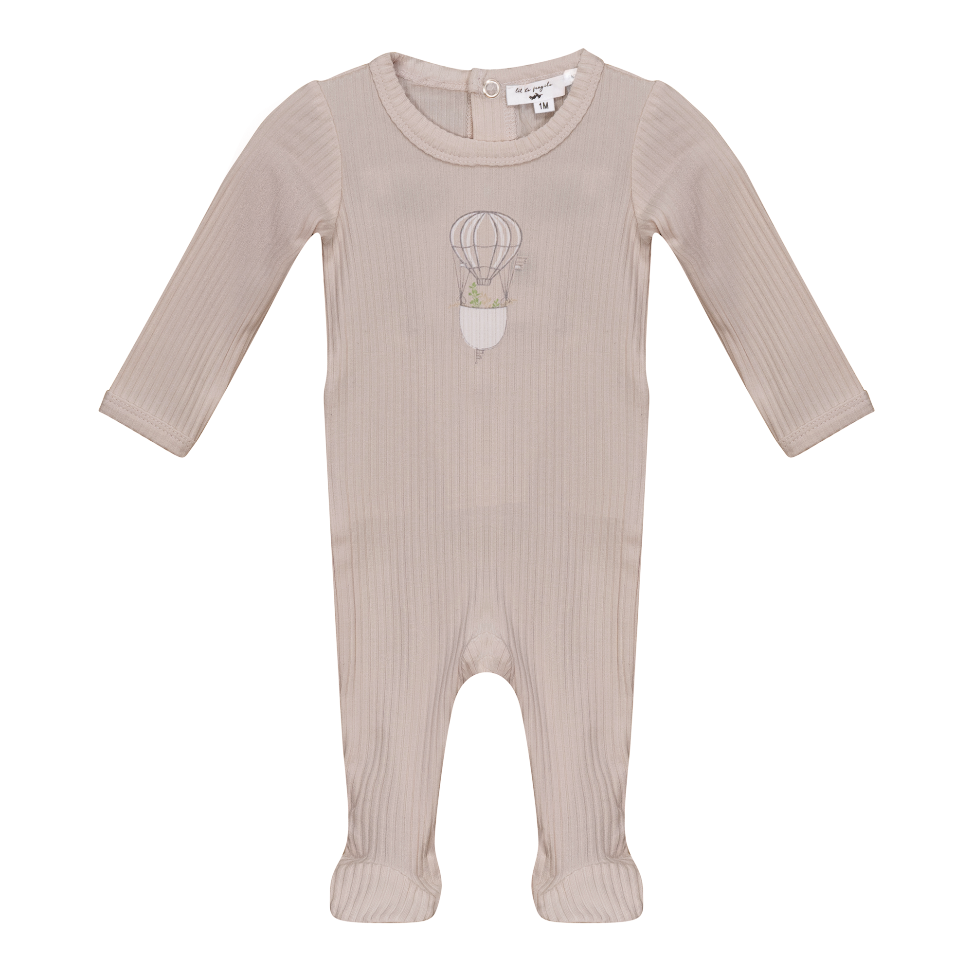 Air Balloon Print Onesie in Mushroom by Little Fragile
