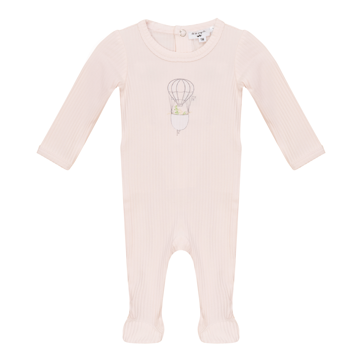Air Balloon Print Onesie in Powder Pink by Little Fragile