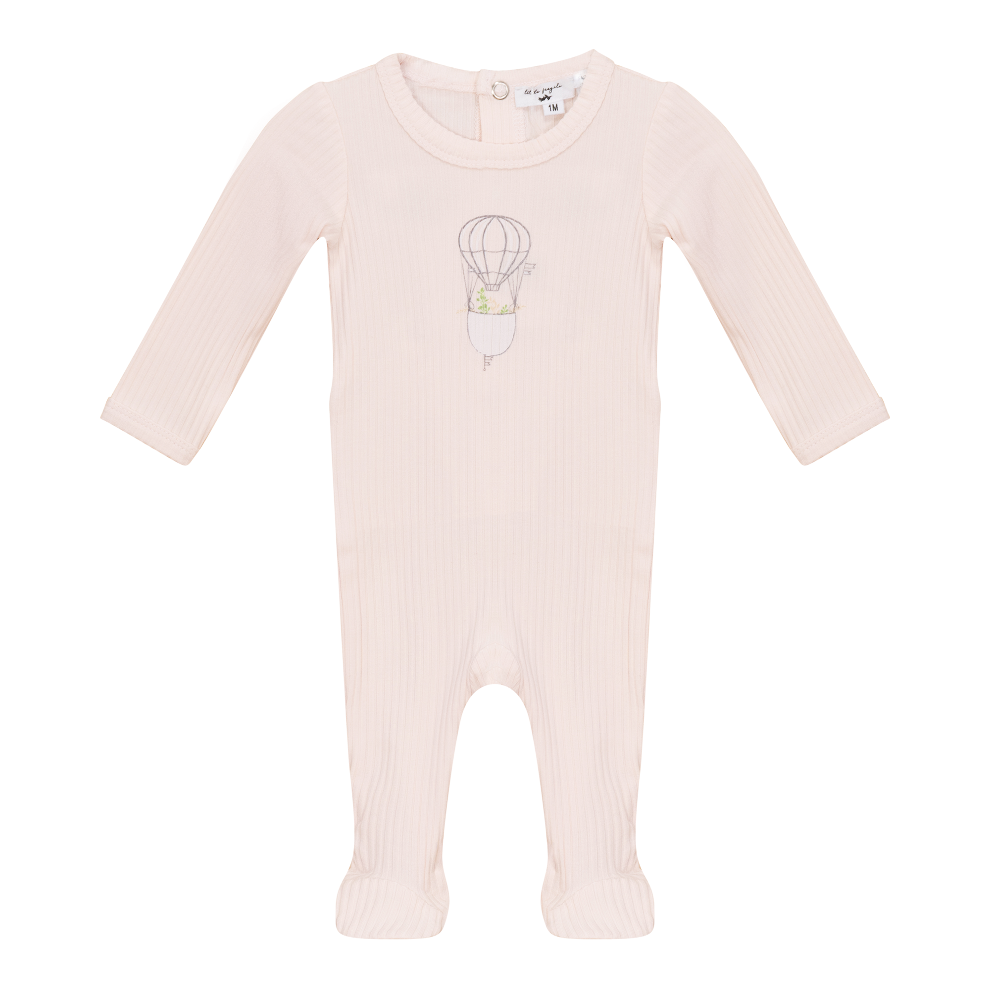 Air Balloon Print Onesie in Powder Pink by Little Fragile