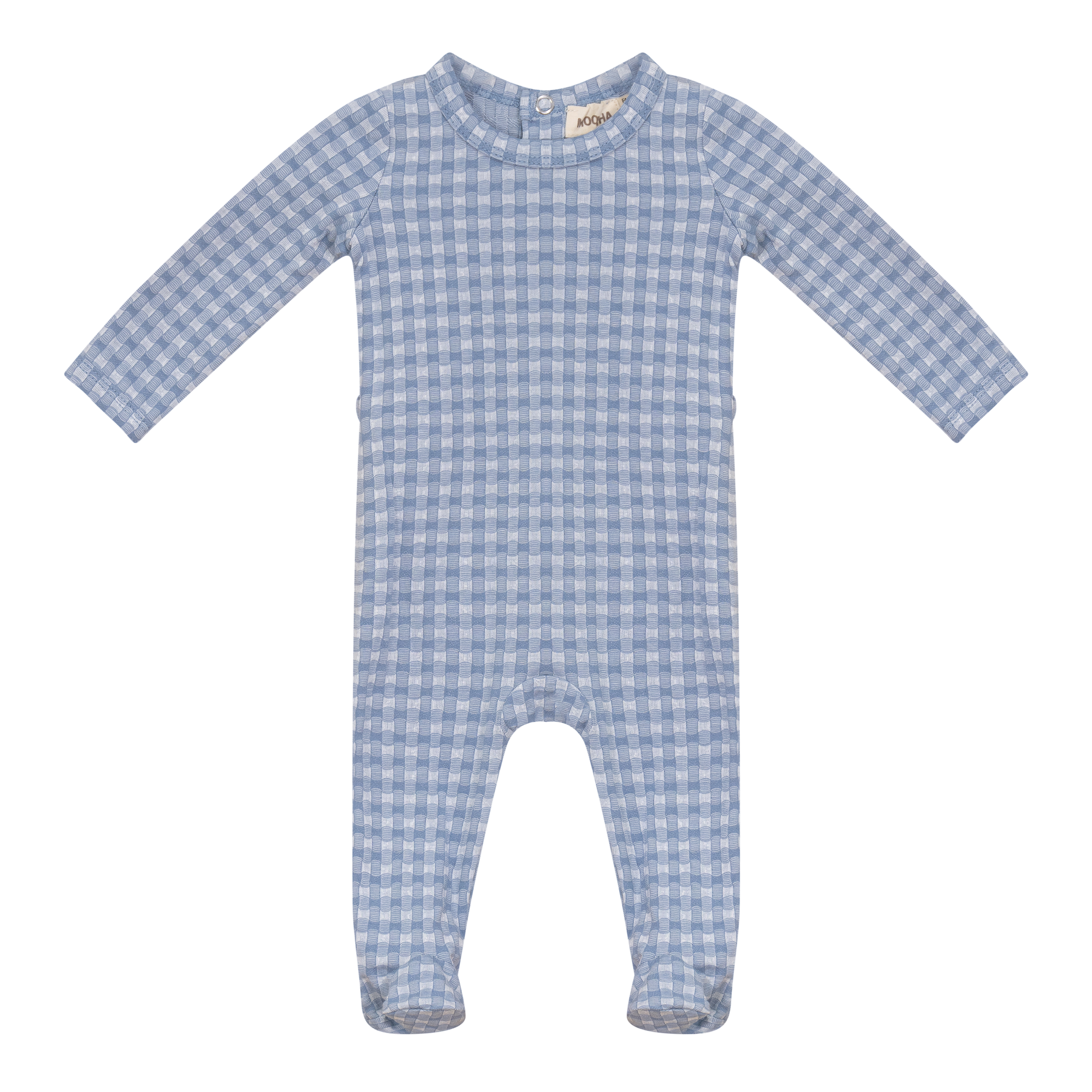 Plaid Stretch Onesie in by Mocha