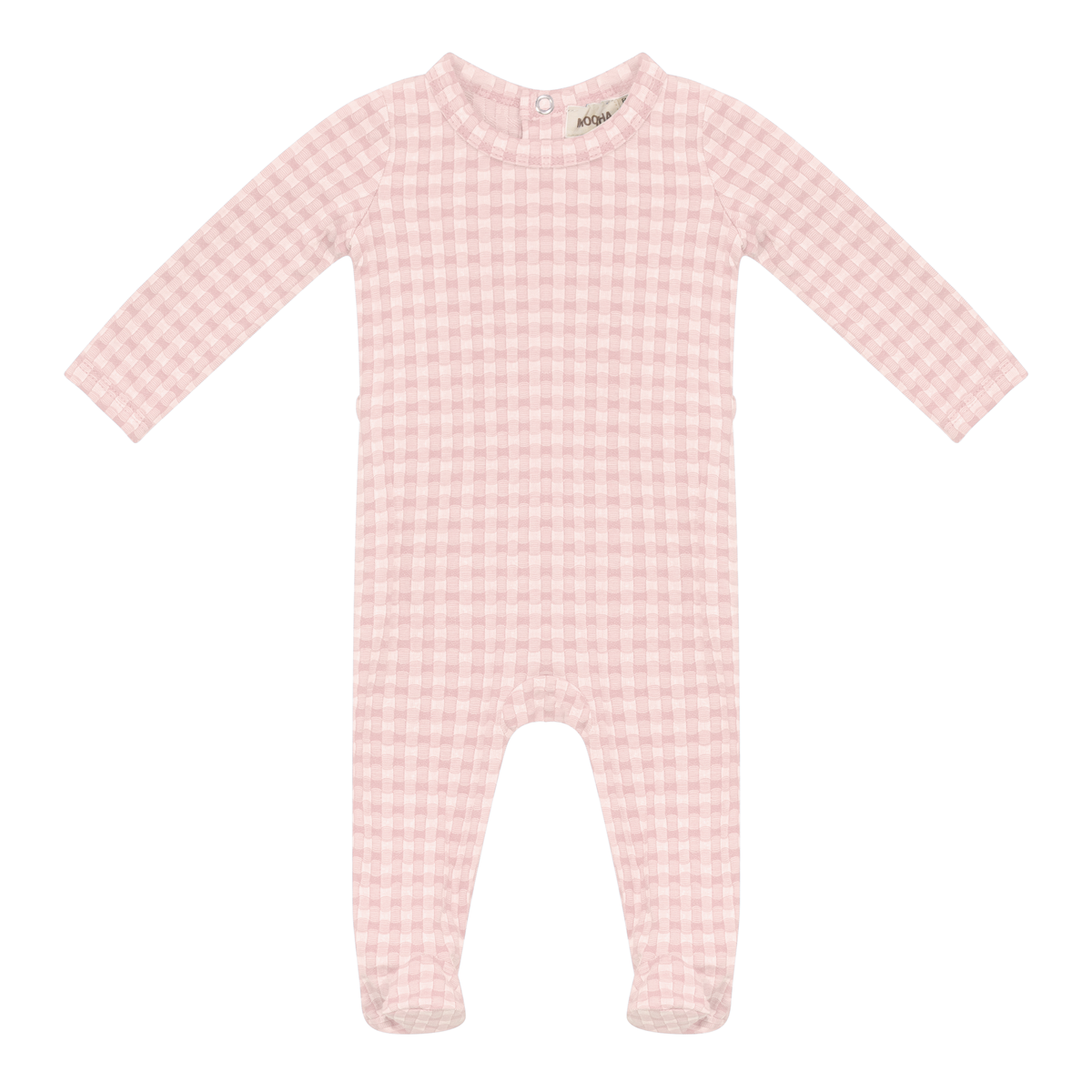 Plaid Stretch Onesie in Pink 3 Months by Mocha