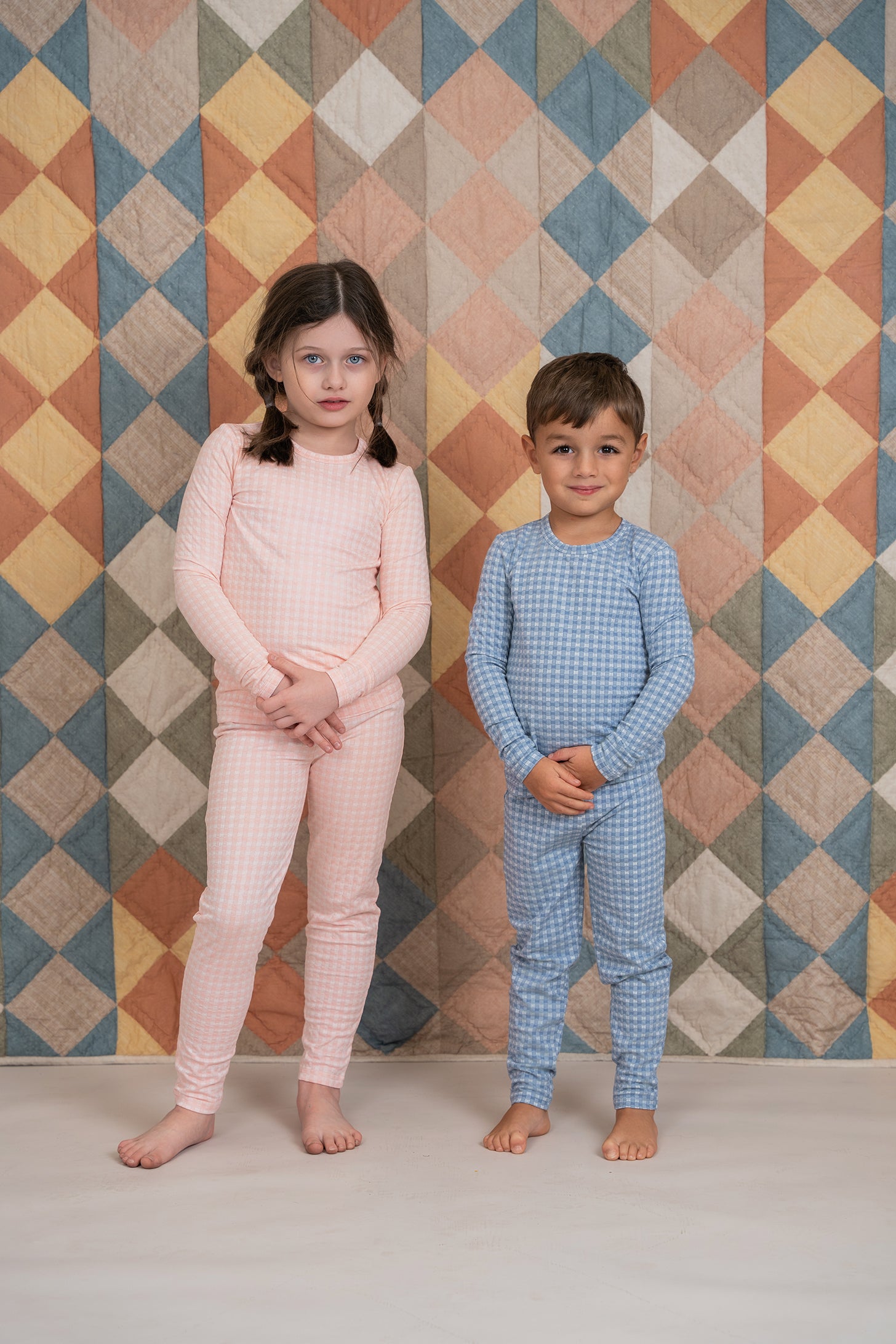 Plaid Stretch 2Pc Set in by Mocha