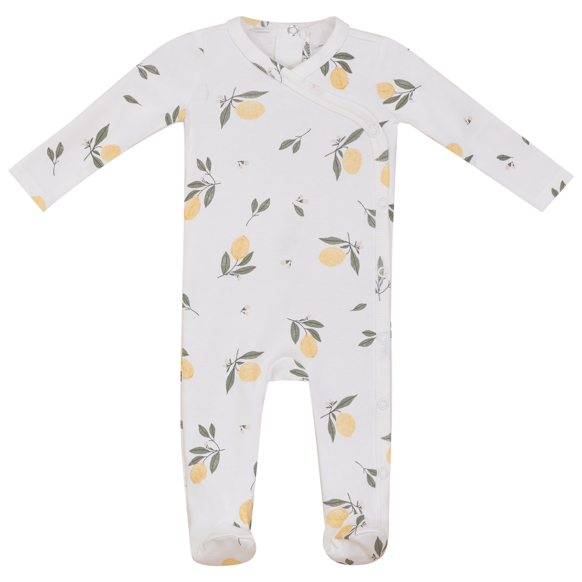 Pastel Print Onesie in White Yellow by Little Fragile