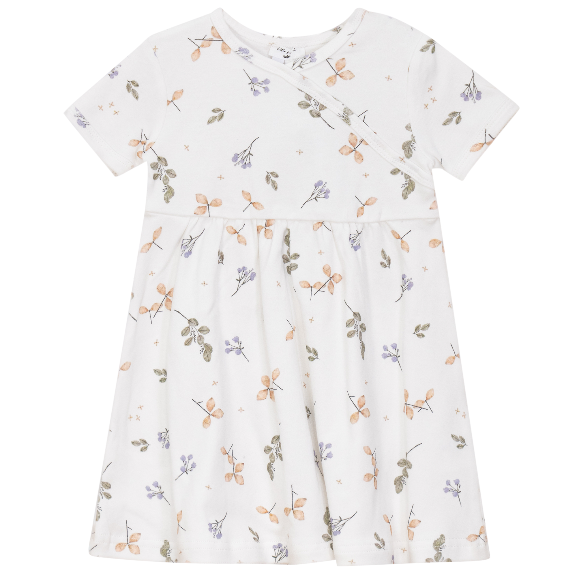 Pastel Print Dress in White Sage by Little Fragile
