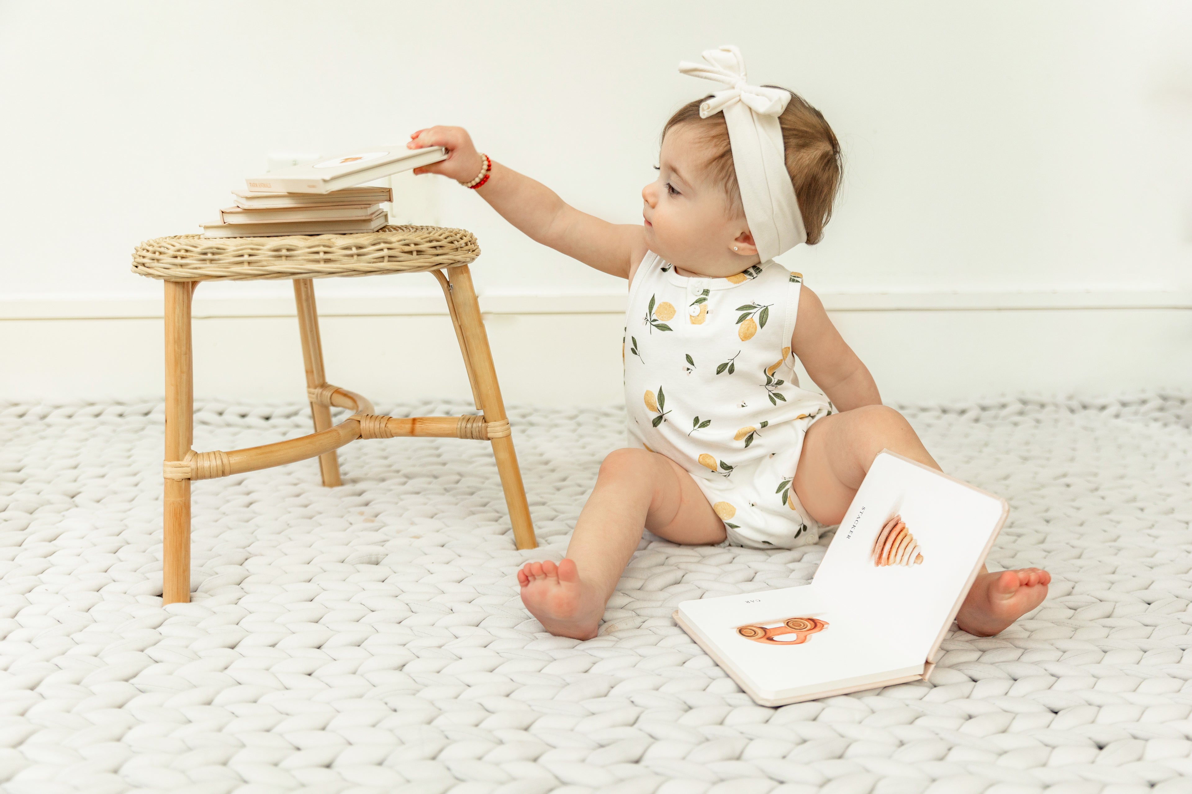 Pastel Print Romper in by Little Fragile