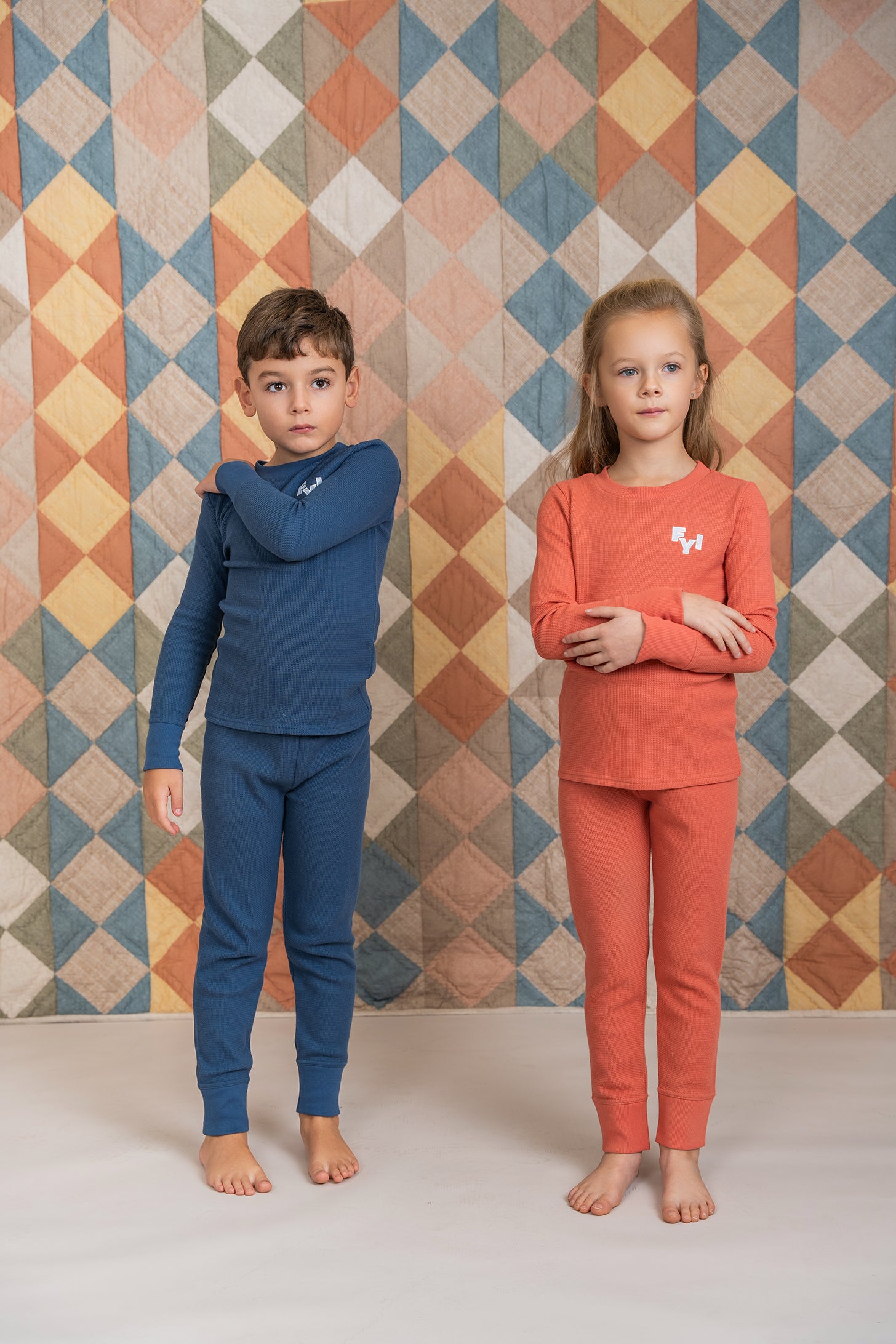 Waffle Square Textured 2Pc Set in by FYI