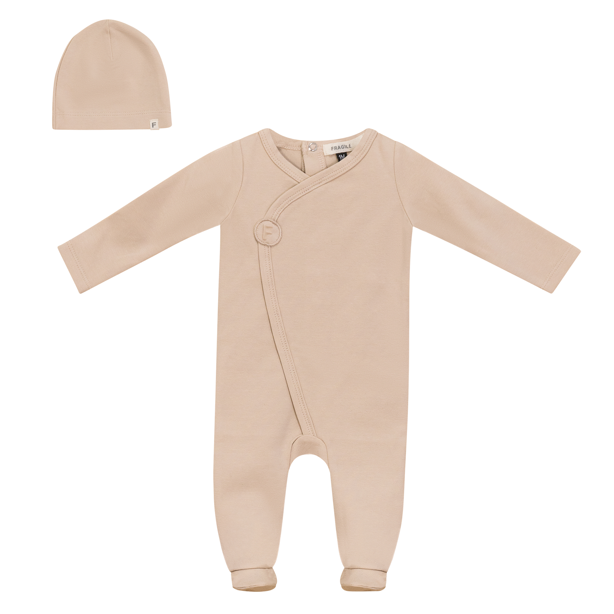 Cotton Onesie Set in Linen by Fragile