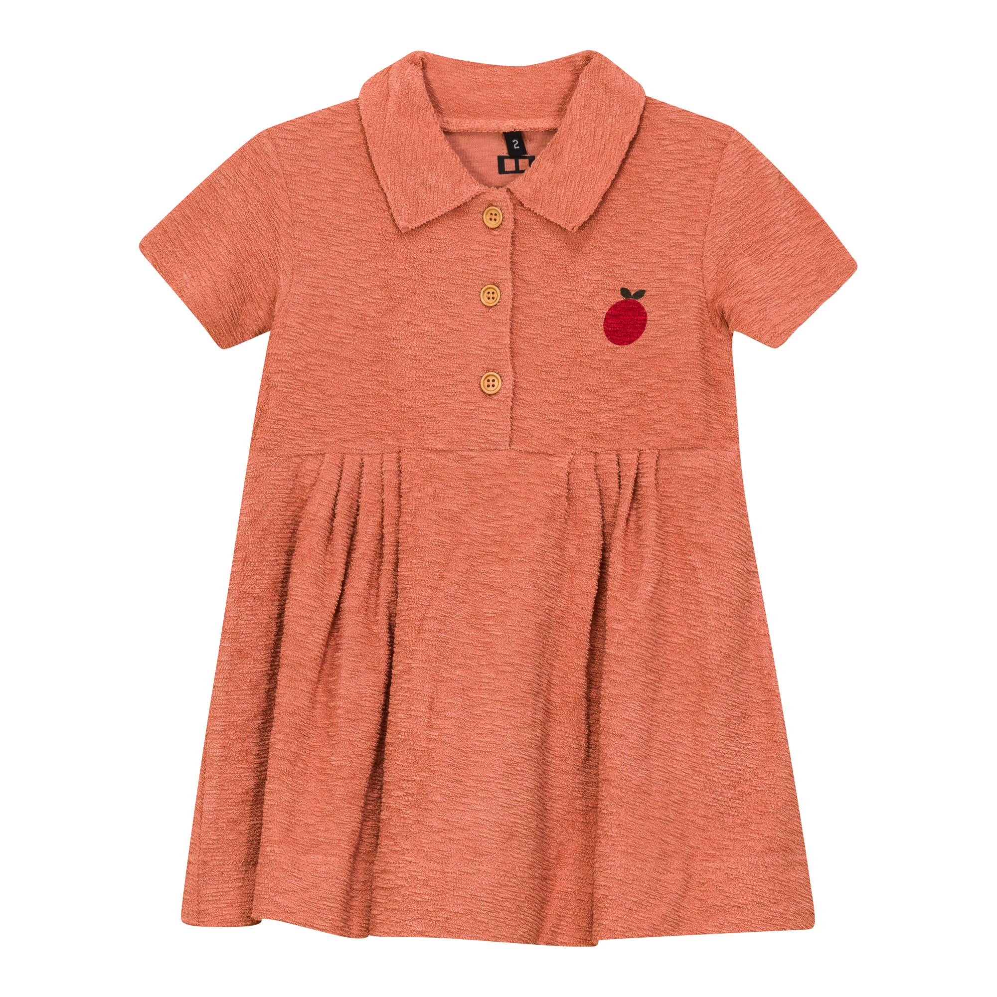 Textured Terry Dress in Ginger by 2 Squares