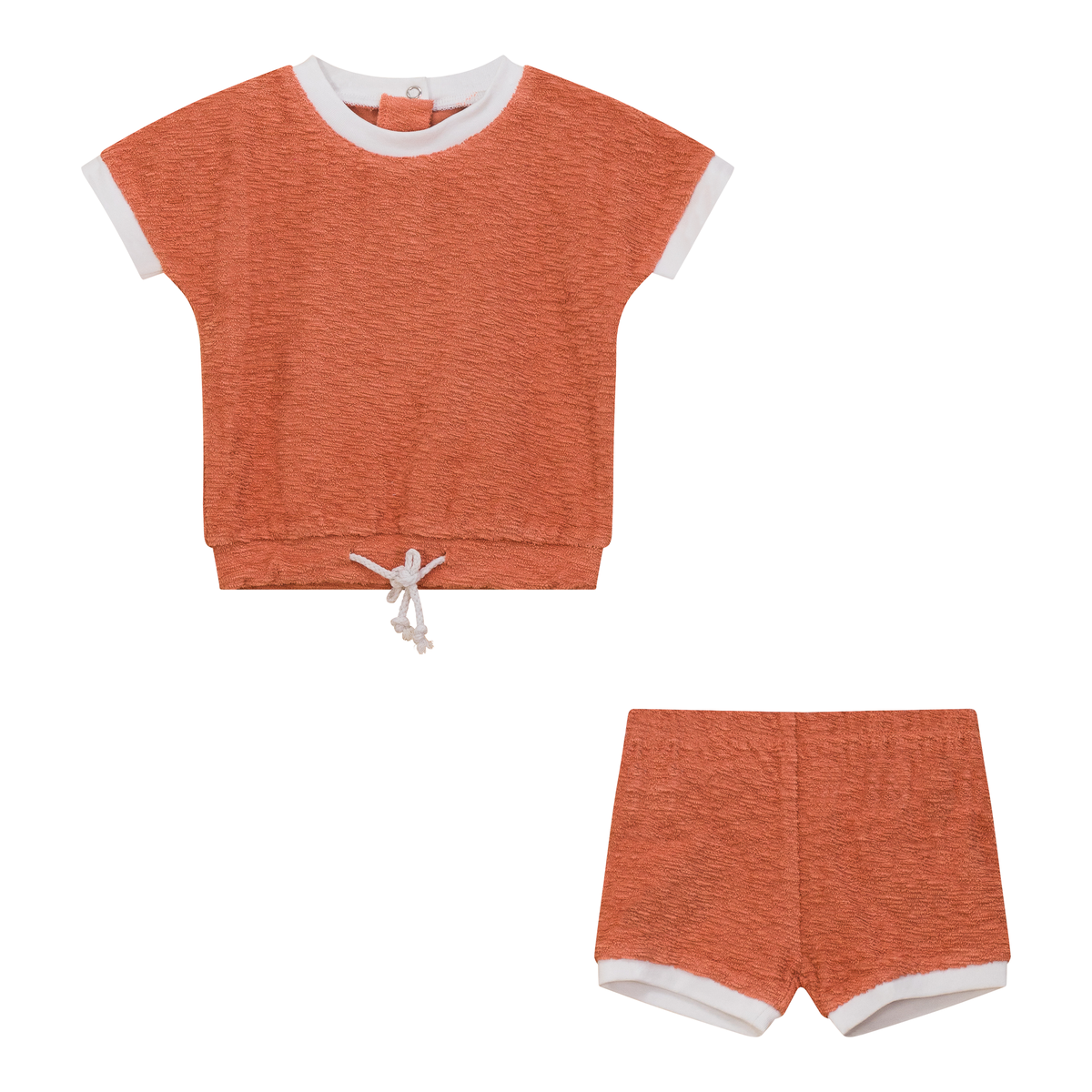 Textured Terry Short Set in Ginger by 2 Squares