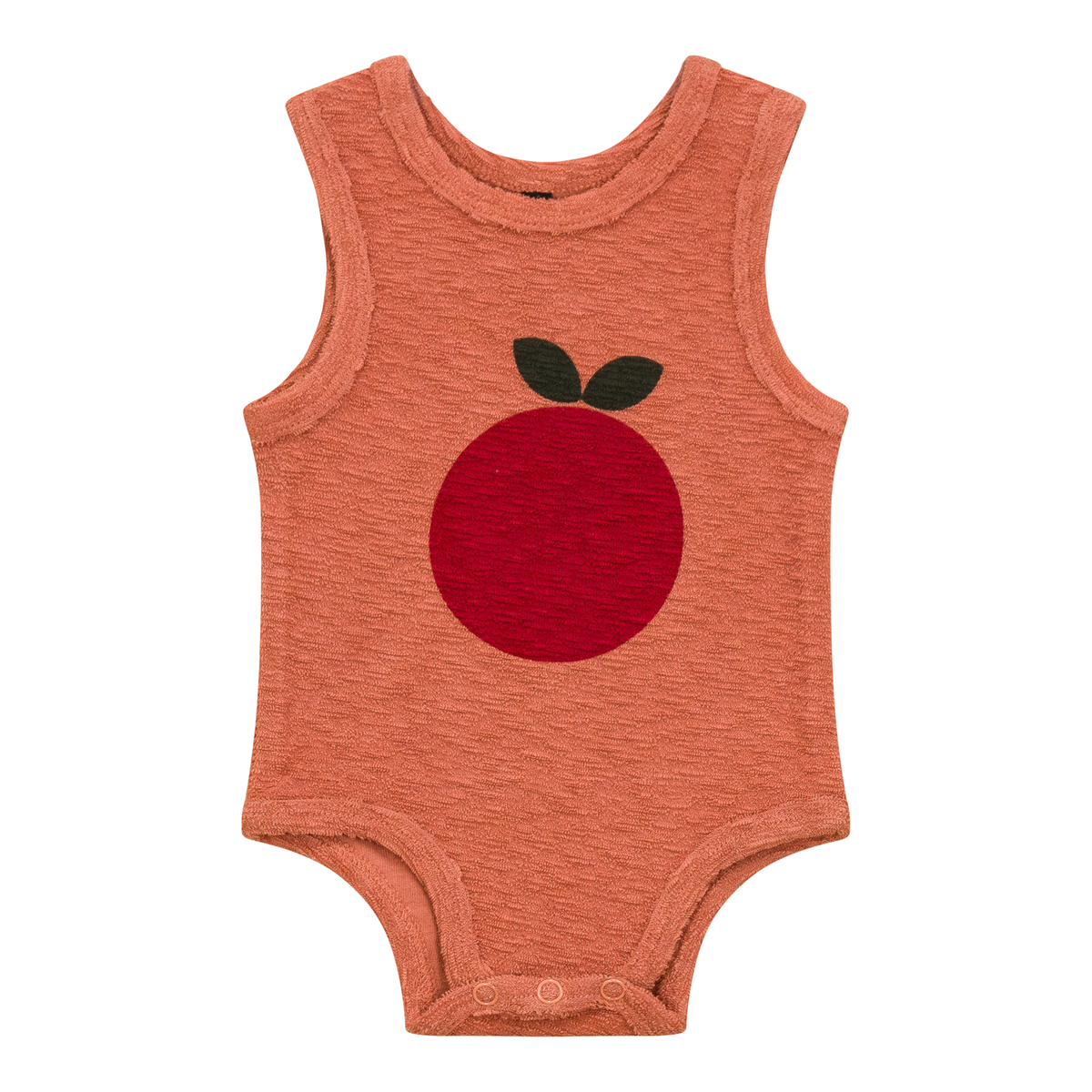 Textured Terry Romper in Ginger by 2 Squares