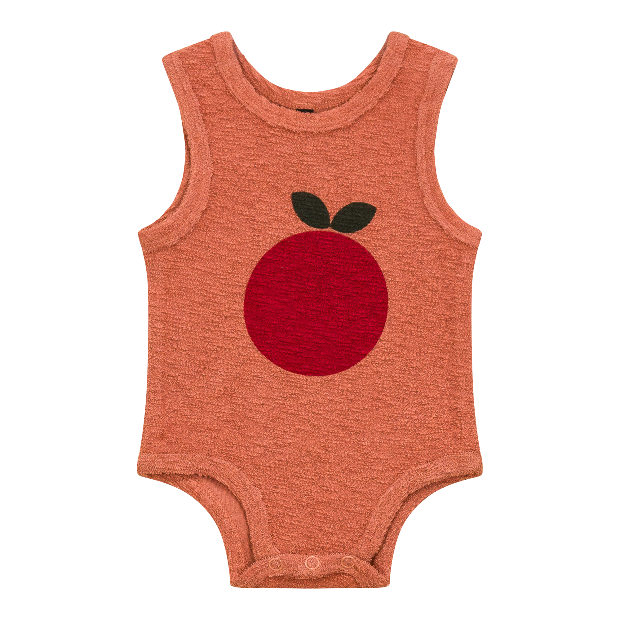 Textured Terry Romper in Ginger by 2 Squares