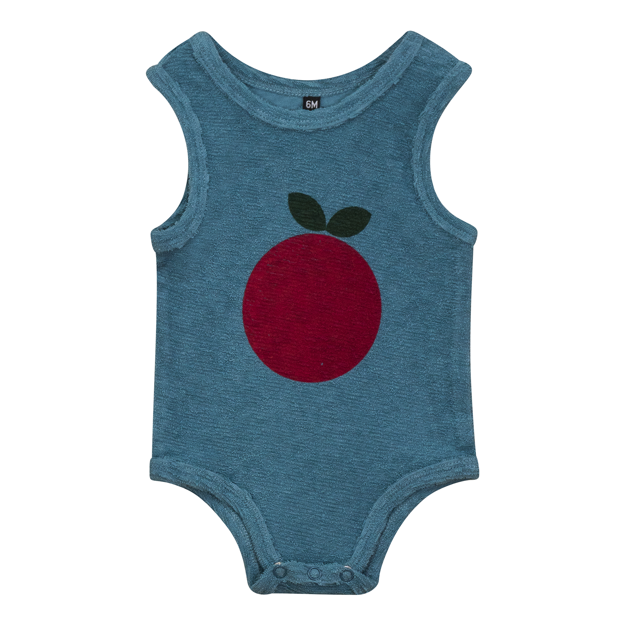 Textured Terry Romper in Shadow Blue by 2 Squares