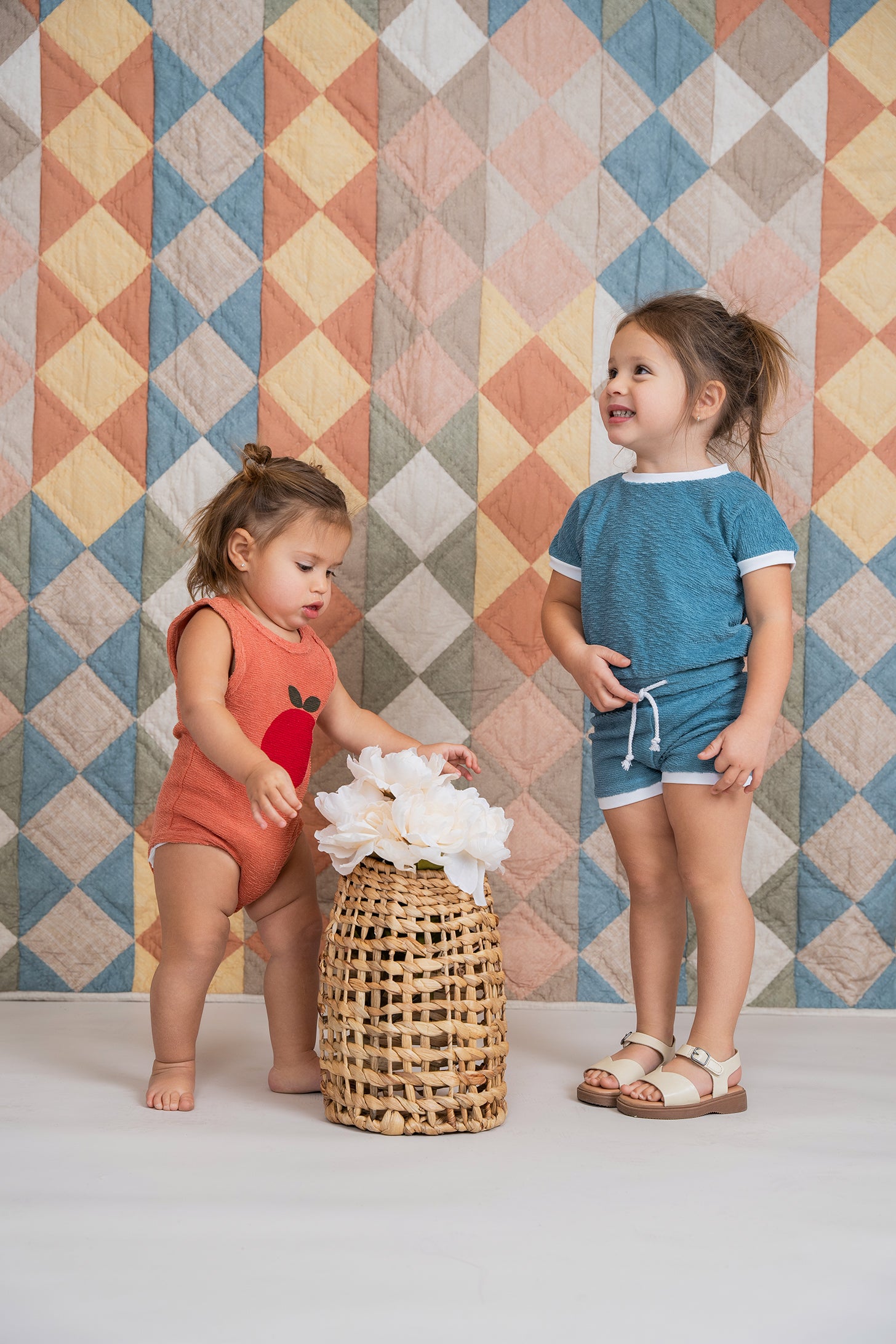 Textured Terry Romper in by 2 Squares