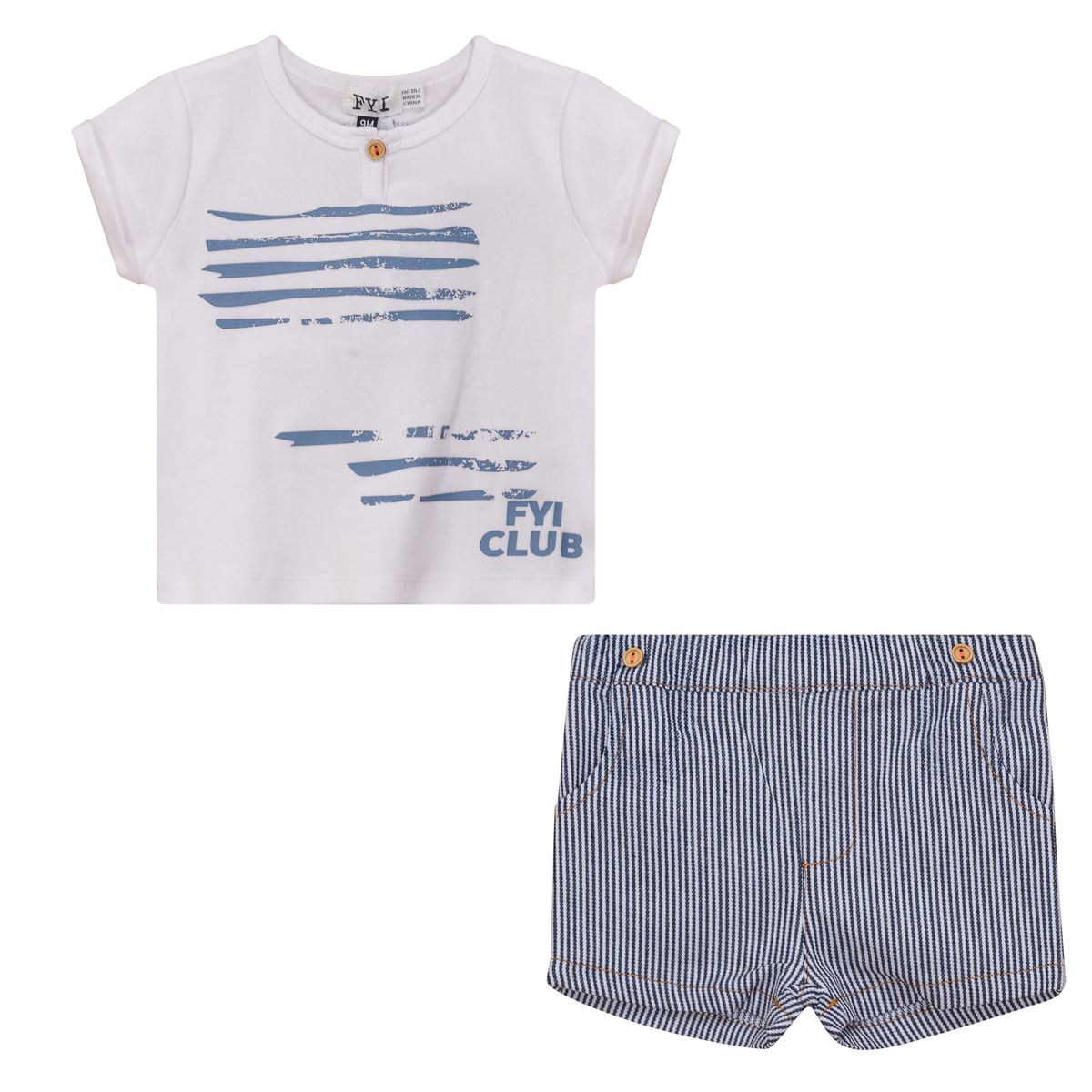 FYI CLUB 2Pc Set in White Denim by FYI