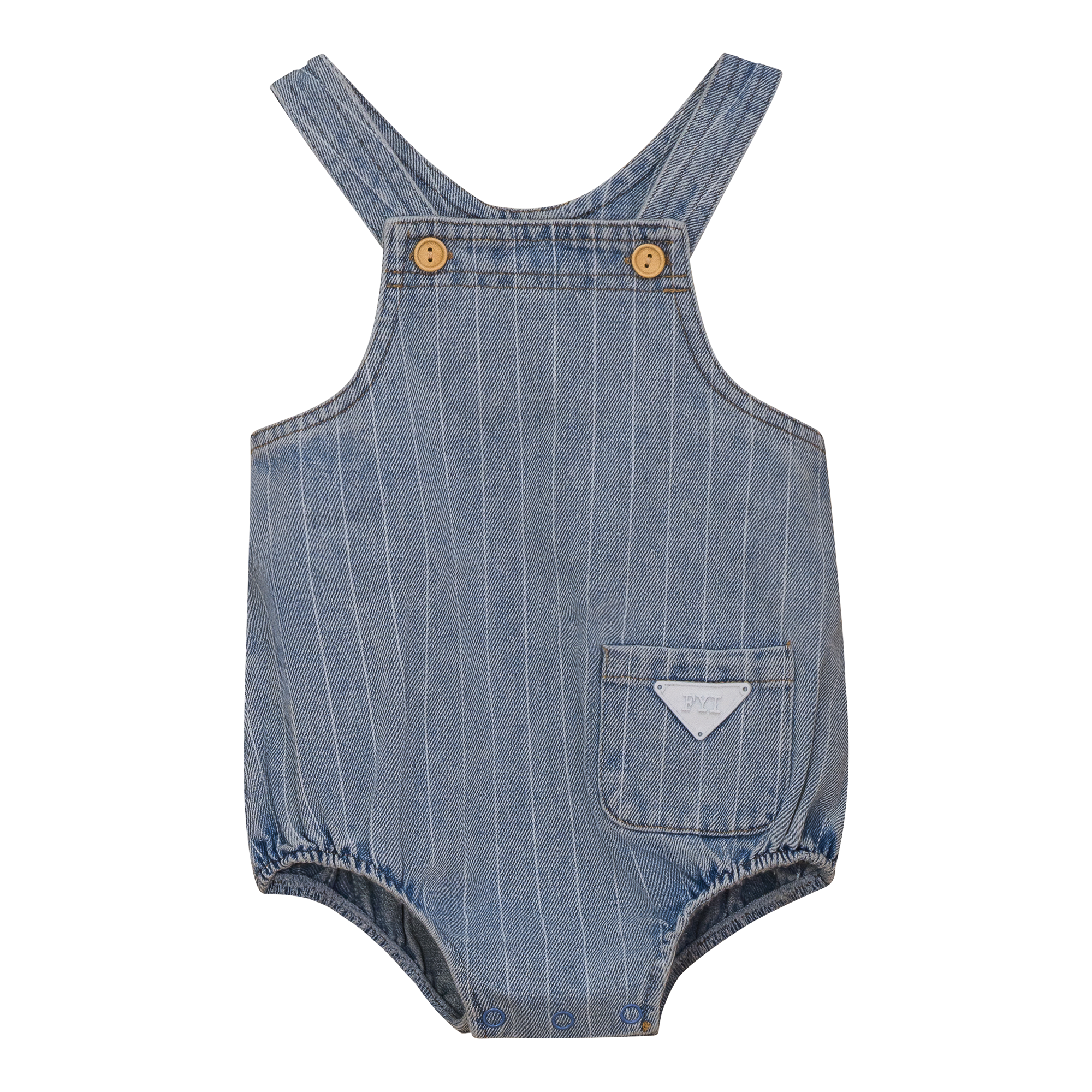 Stripe Denim Romper in Light Denim by FYI