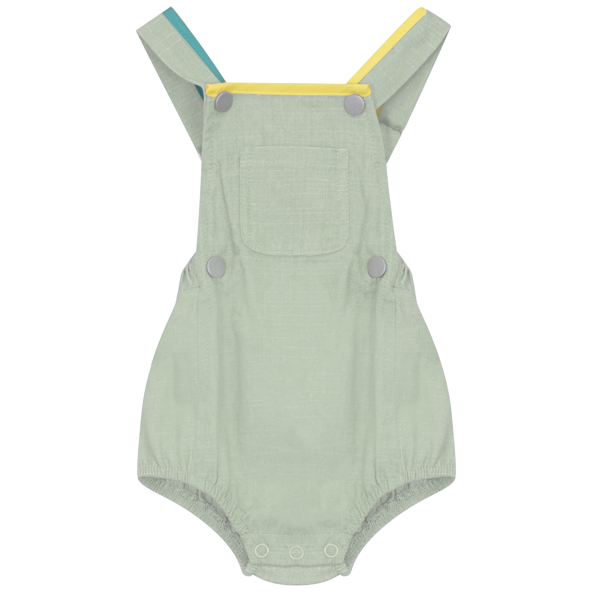 Woven Denim Overall in Sage by FYI