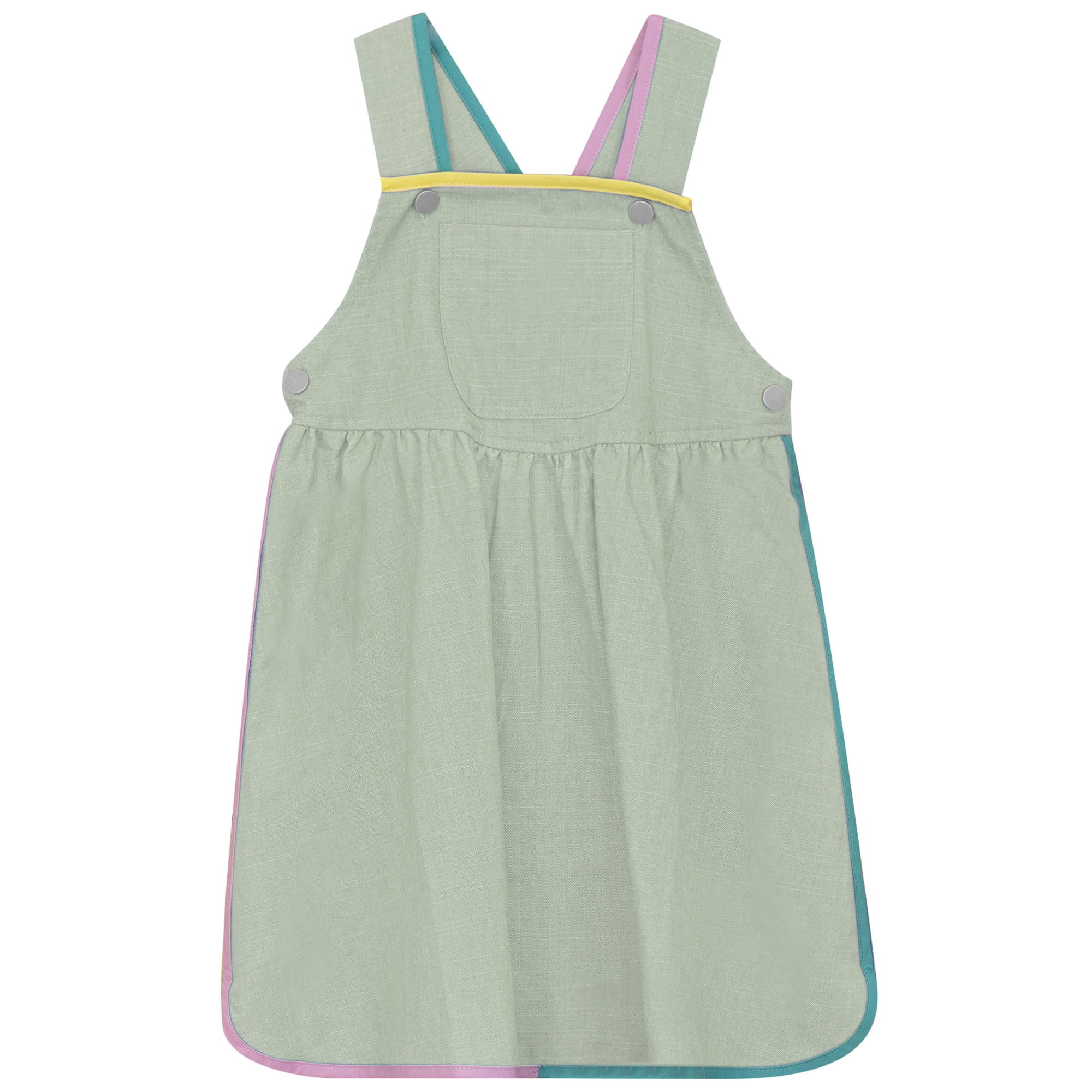 Woven Denim Jumper in Sage by FYI