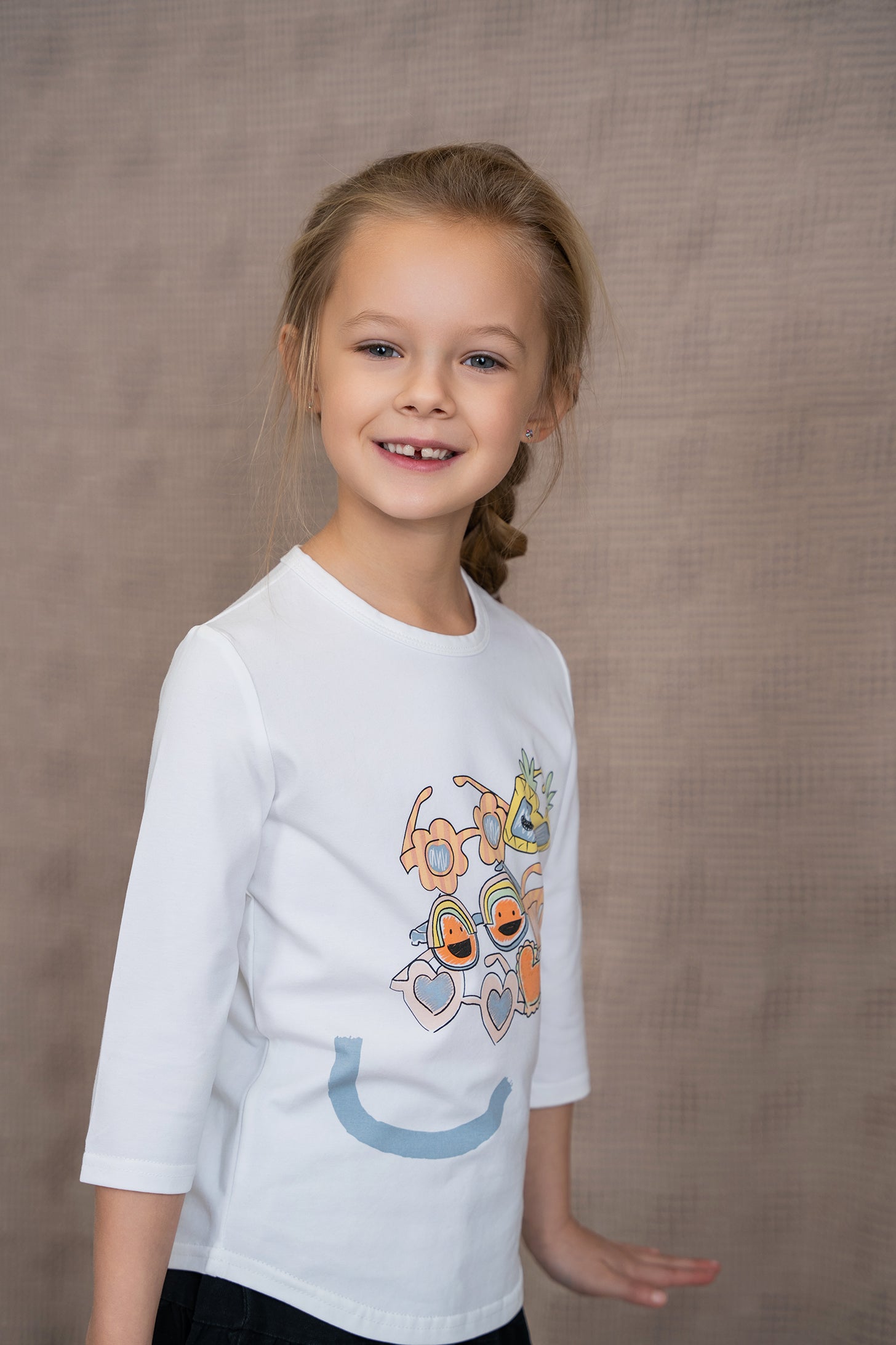 Smiley Sunglasses Print Tshirt in by FYI